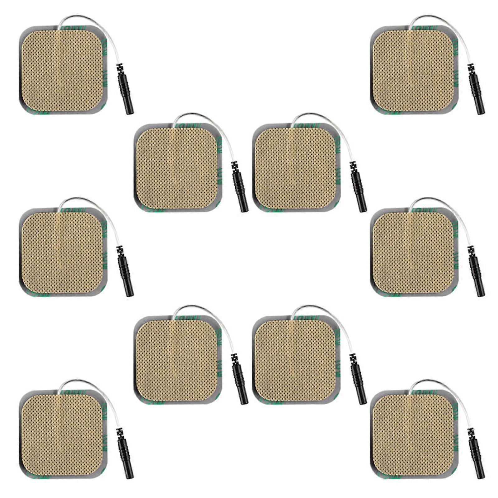 10 Pcs Reusable Electrode Pads Tens Unit Replacement Pads Self Adhesive Unit Pads for Tens Digital Therapy Machine