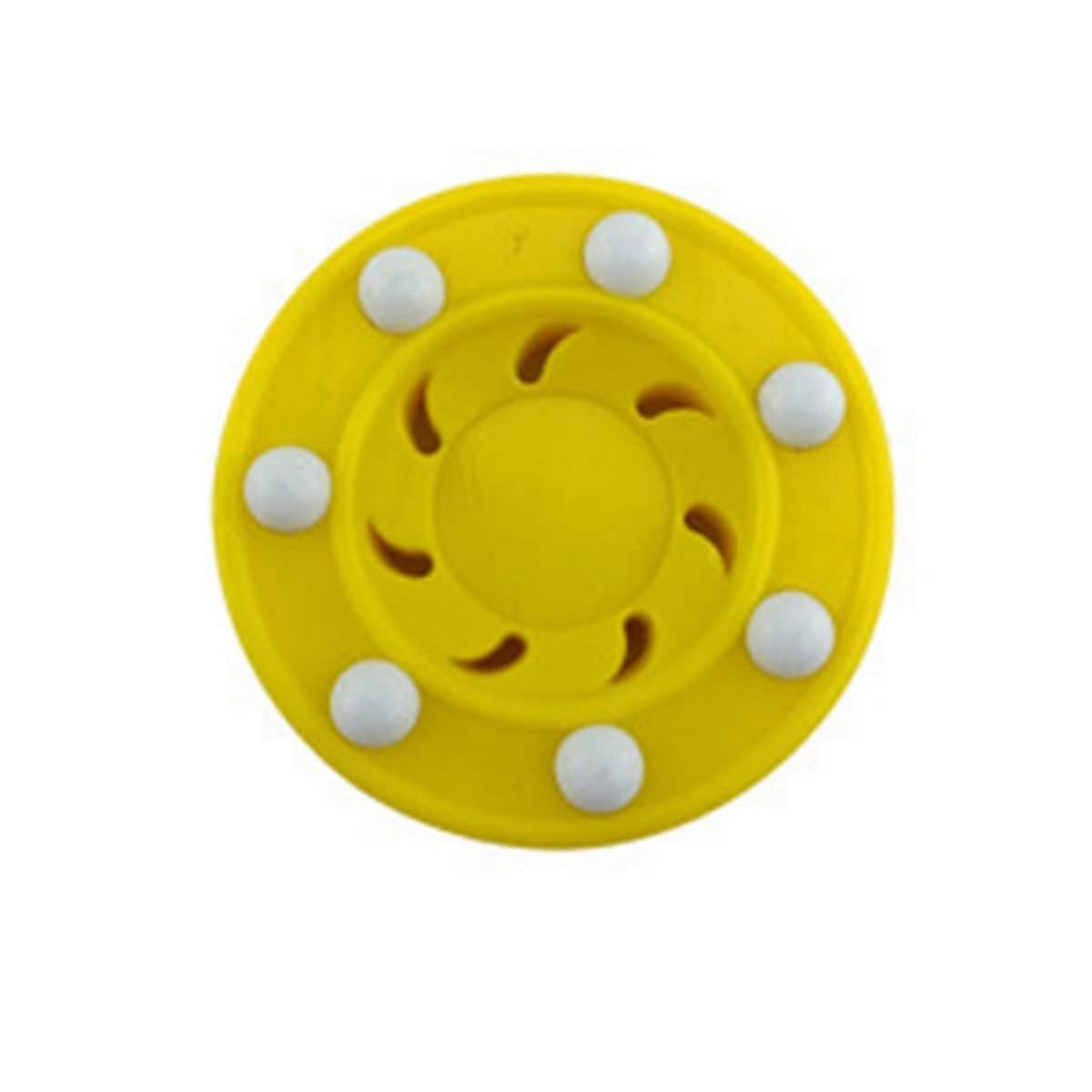 Roller Hockey Puck ABS High Density Road Country Hockey Puck for Ice Inline Road Hockey Training Yellow