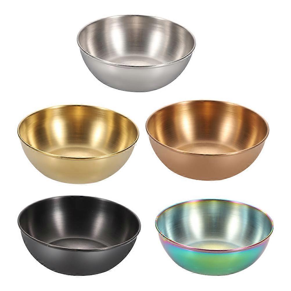 5pcs Stainless Steel Dipping Bowls for Sauces, Snacks, and Parties – Lightweight, Easy to Clean Appetizer Dishes with Smooth Surface
