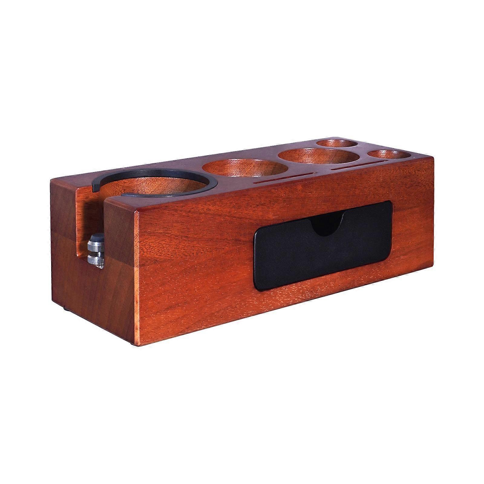 Wood Coffee Tamper Stand Espresso Distributor Base for Espresso Machine Cafe