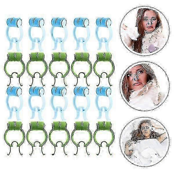 20 Pcs Nose Clips Nose Stop Clips Nose Nasal Stopper Clips Lung Breathing Training Clips