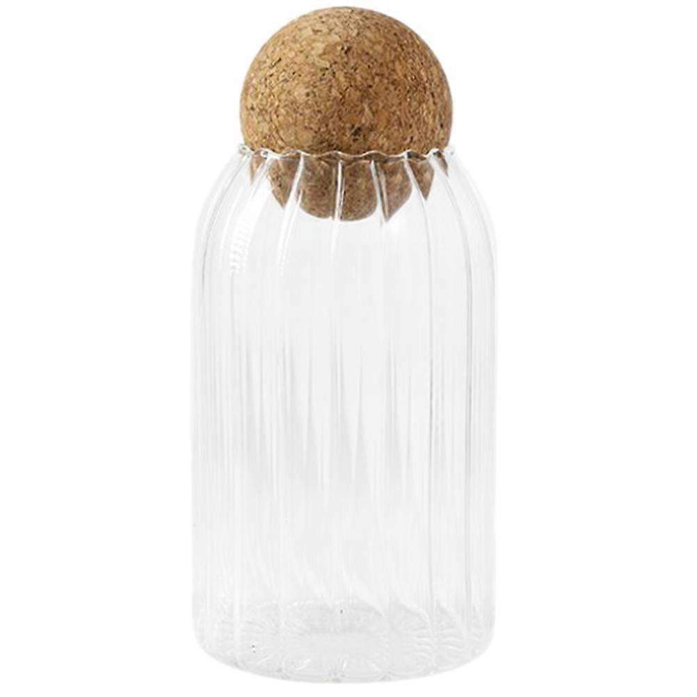 Cork Glass Storage Can Made of High Borosilicate Heat Resistant Glass for Home Use 1pc