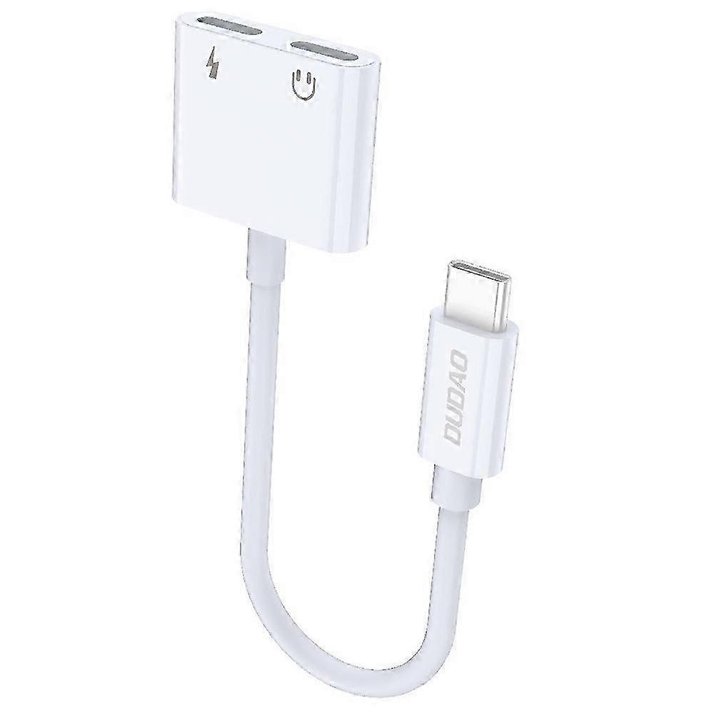 Type-C Male to Type-C Female Charging and Audio Headphone Adapter Conversion for Compatible Devices