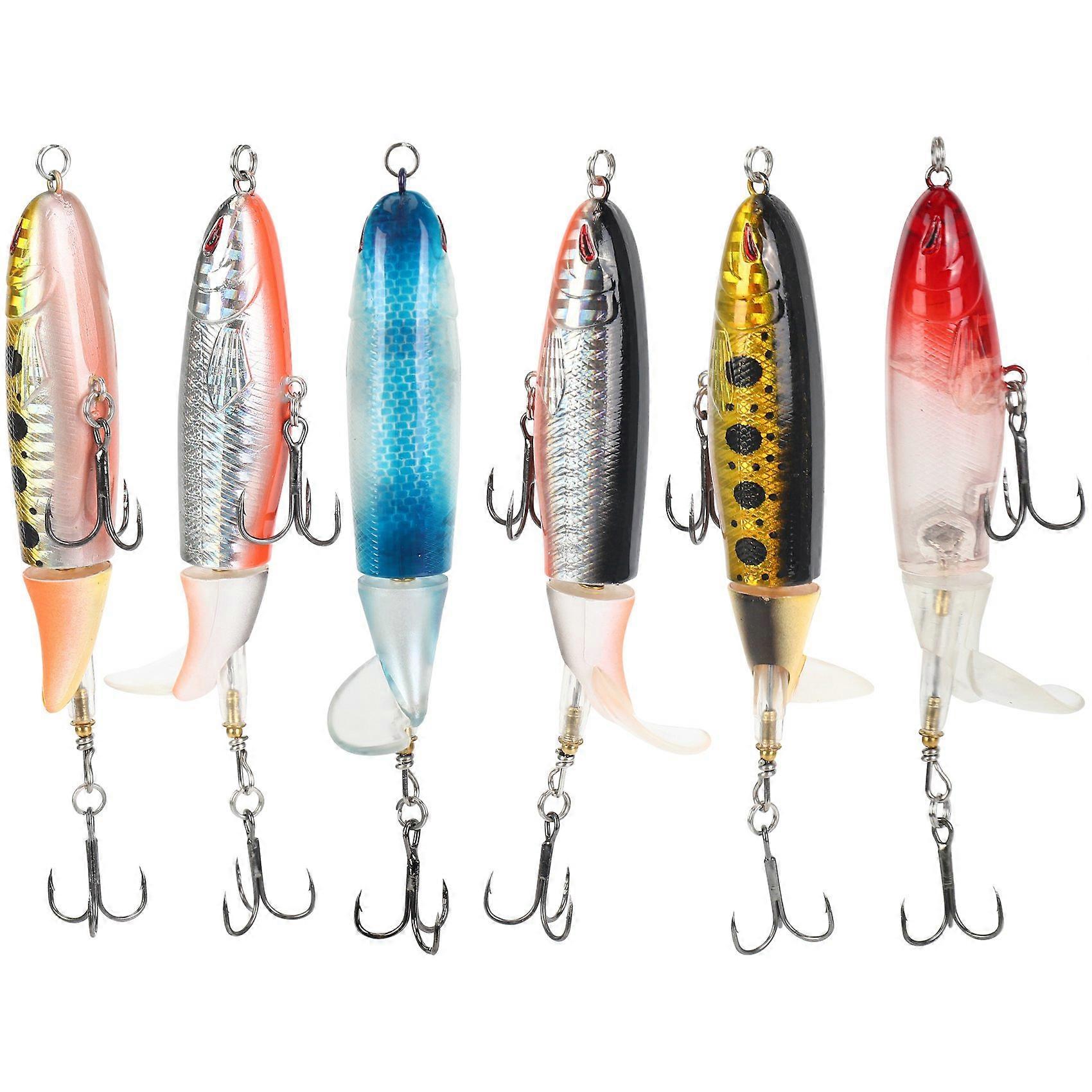 Floating Popper Lure Artificial Hard Bait Wobbler Tail Fishing Tackle