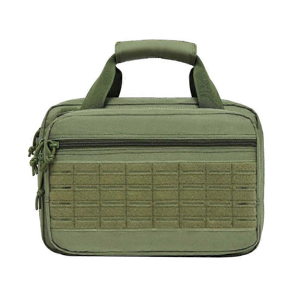 Tactical Pistol Case, Molle Mag Storage Bag, Shooting Range Bag with Multiple Compartments for Outdoor Hunting Shooting Army Green