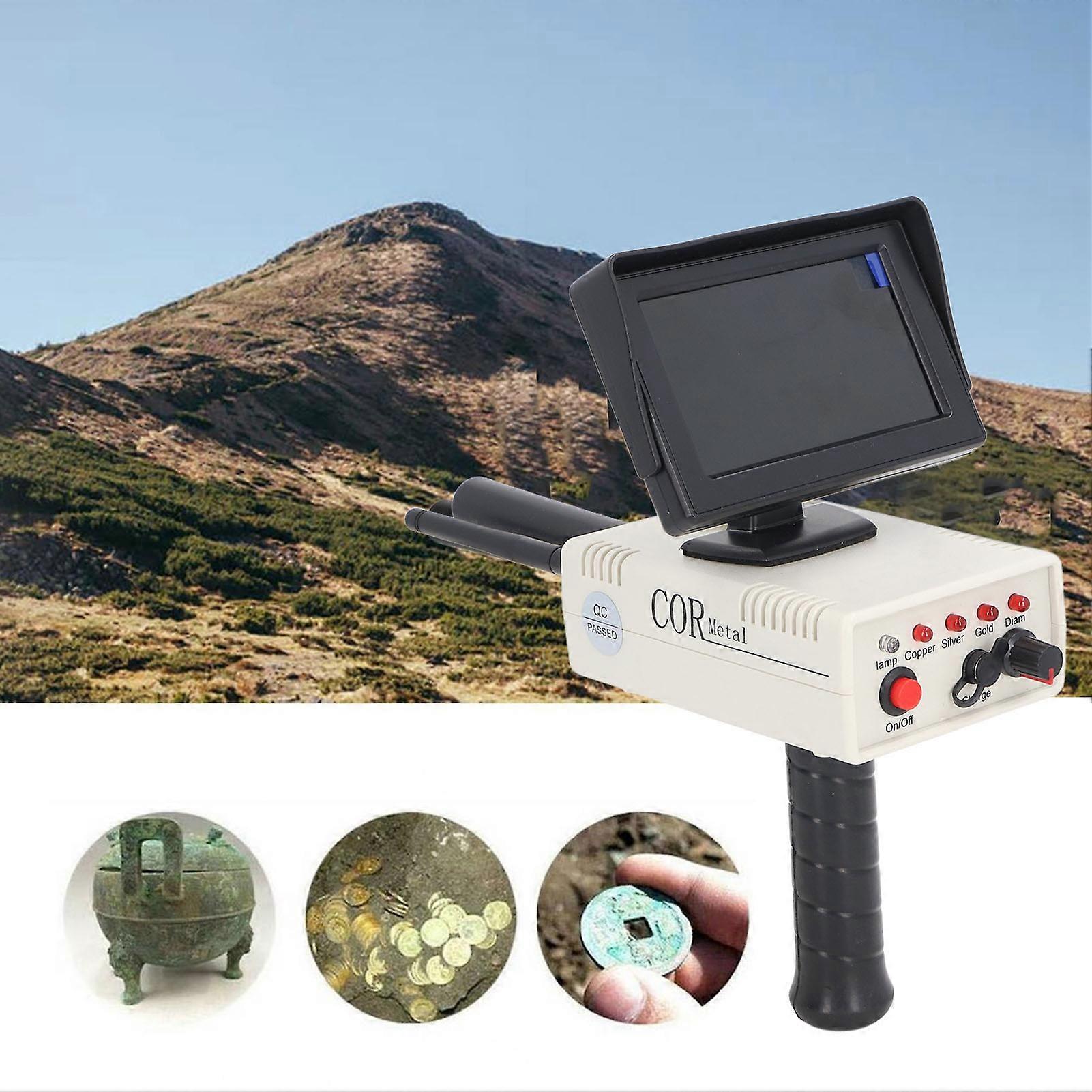 للكشف عن المعادن شاشة LCD ملونة للرؤية الليلية محدد موقع المعادن عن بعد 25 متر مكتشف العمق للذهب والفضة والنحاس