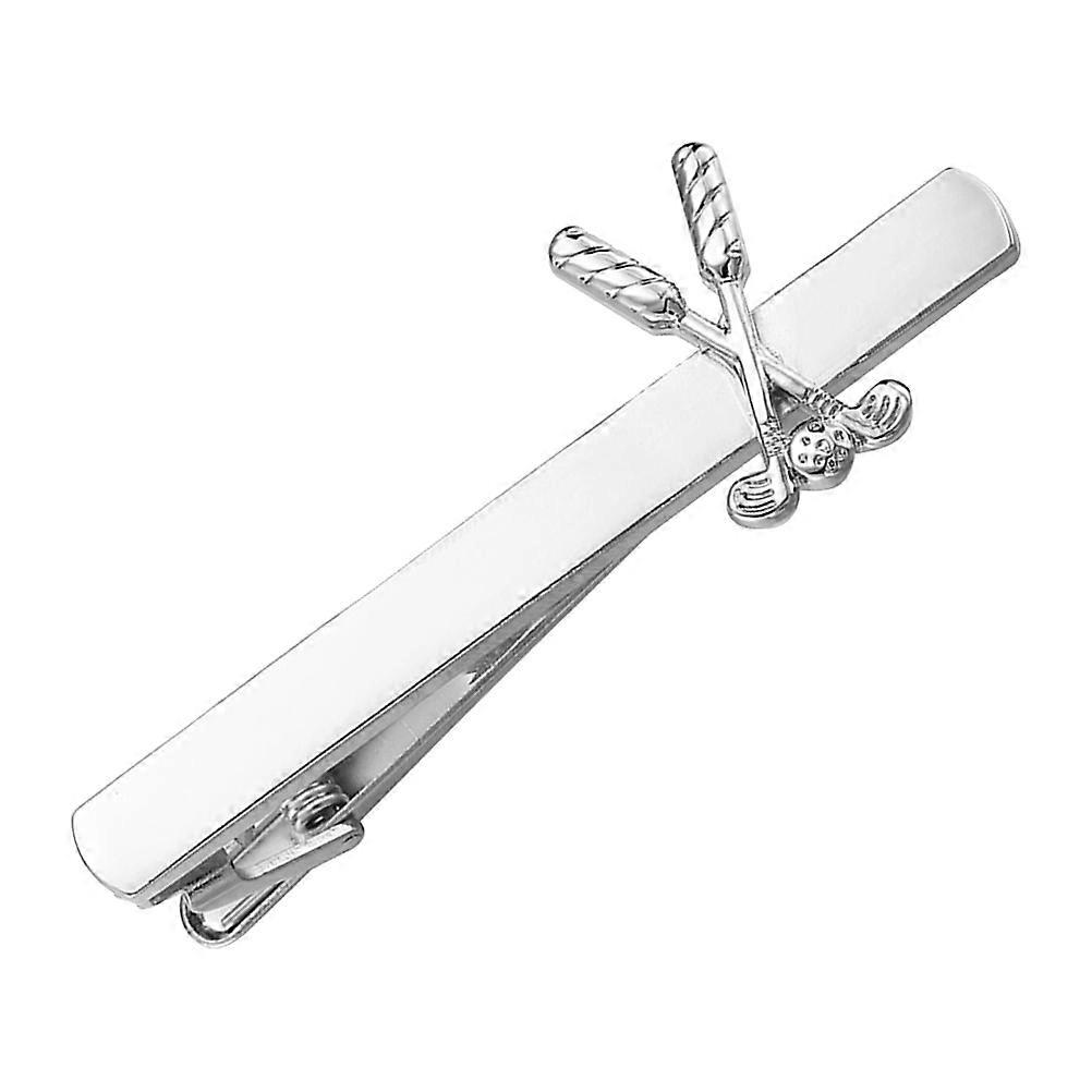 Men Suit Accessories Tie Clip Holder Rectangular Style Durable Copper Material 1Pcs
