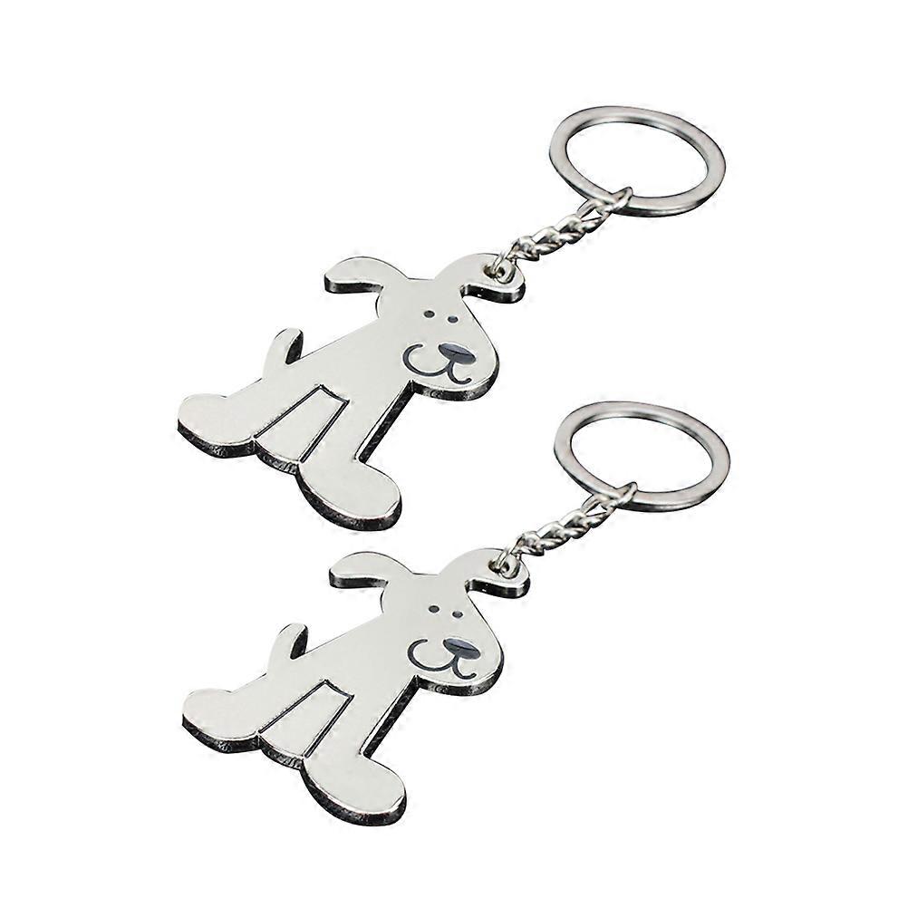 Creative Key Chain Cute Cartoon Keyring for Keys Bags Backpacks Decorative Use Zinc Alloy 2Set