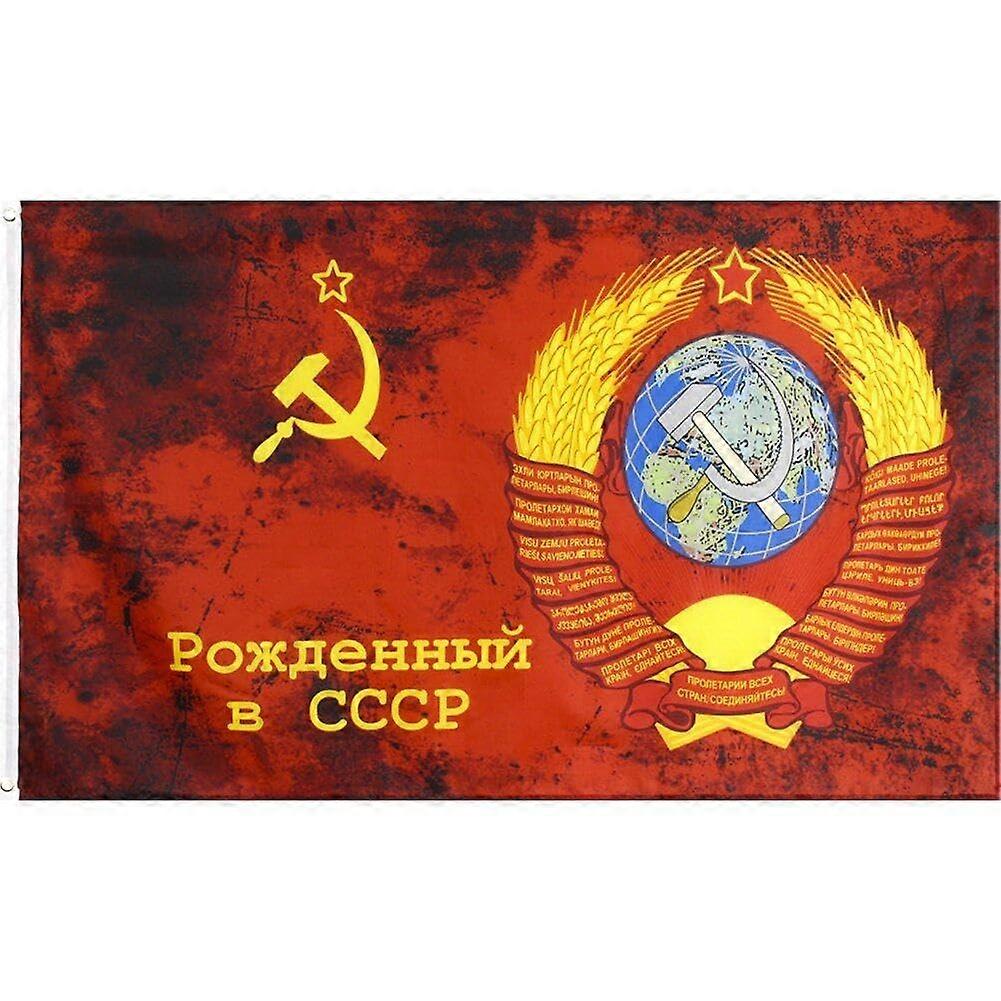Soviet Union Flag 3 x 5 Foot - UV Resistant Canvas with Double Stitching and Brass Eyelets for Outdoor Display