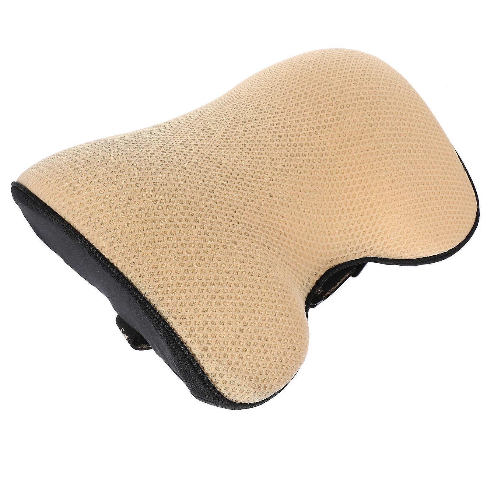Ergonomic Car Headrest Pillow for Long Driving Comfortable Head and Neck Beige 29.00X23.00X12.00CM 1Pack