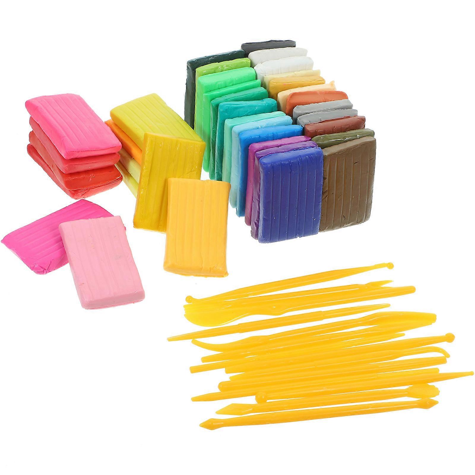 Molding Kit Modeling Clay For Kids Educational Teaching Polymer Clay Assorted Color 5X3cm 1Set