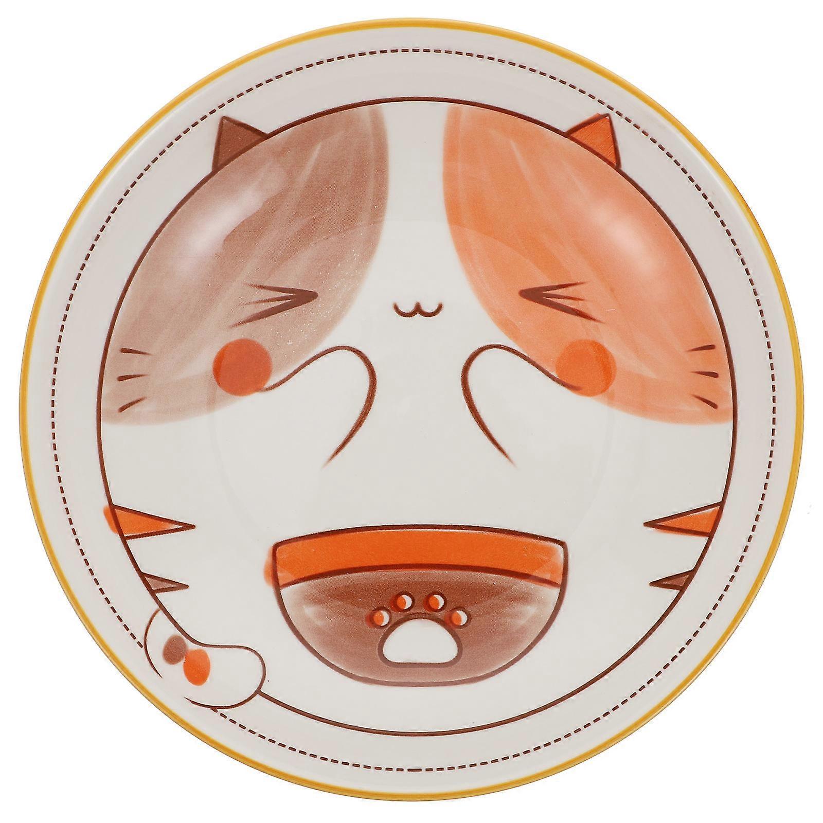 Cartoon Ceramic Snack Plate for Safe Food Serving – Attractive Design for Boys