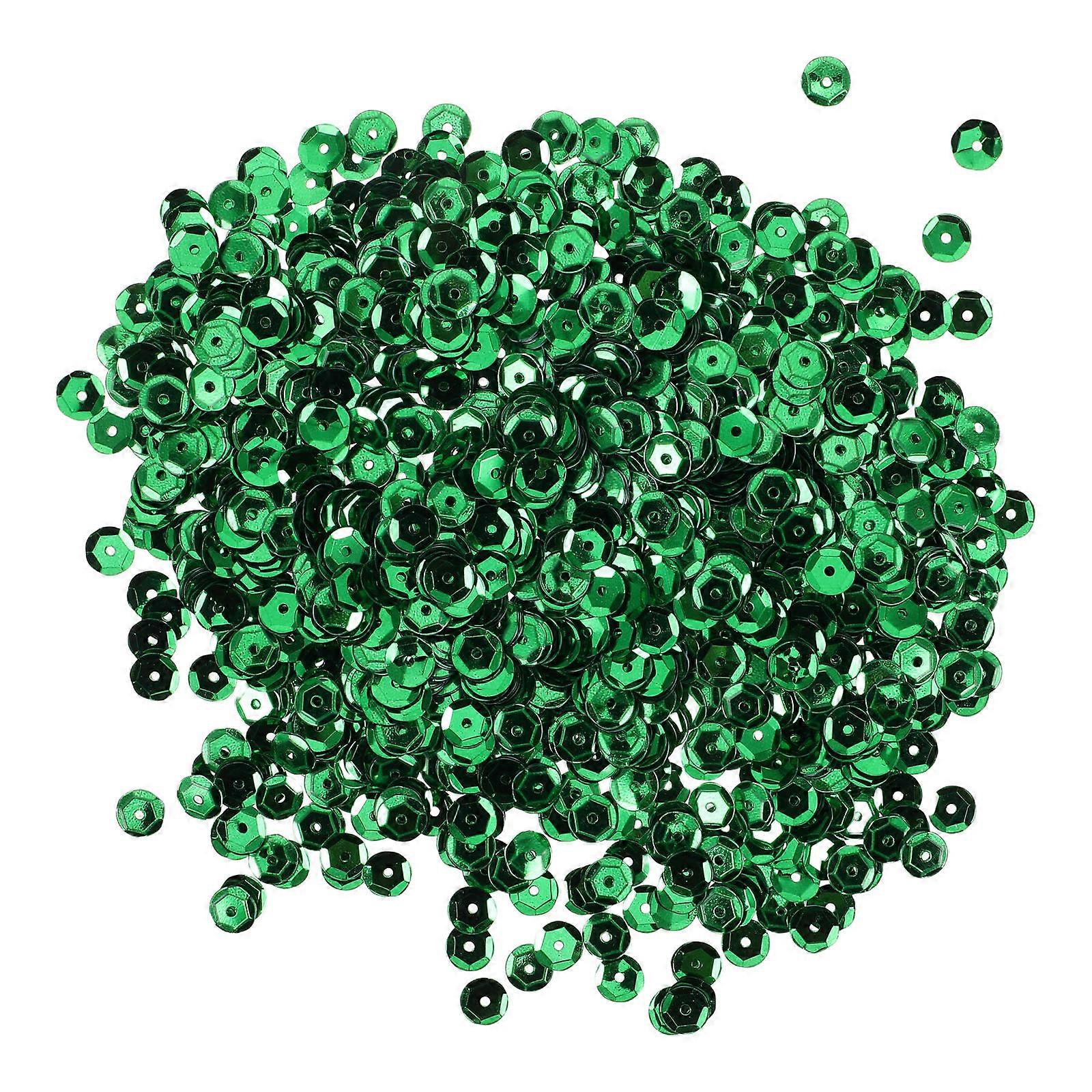 Craft Enthusiasts Diy Hobbyists Round Sequins for Clothing Shoes Bags Green Plastic 0.60X0.60X0.20cm 1Set