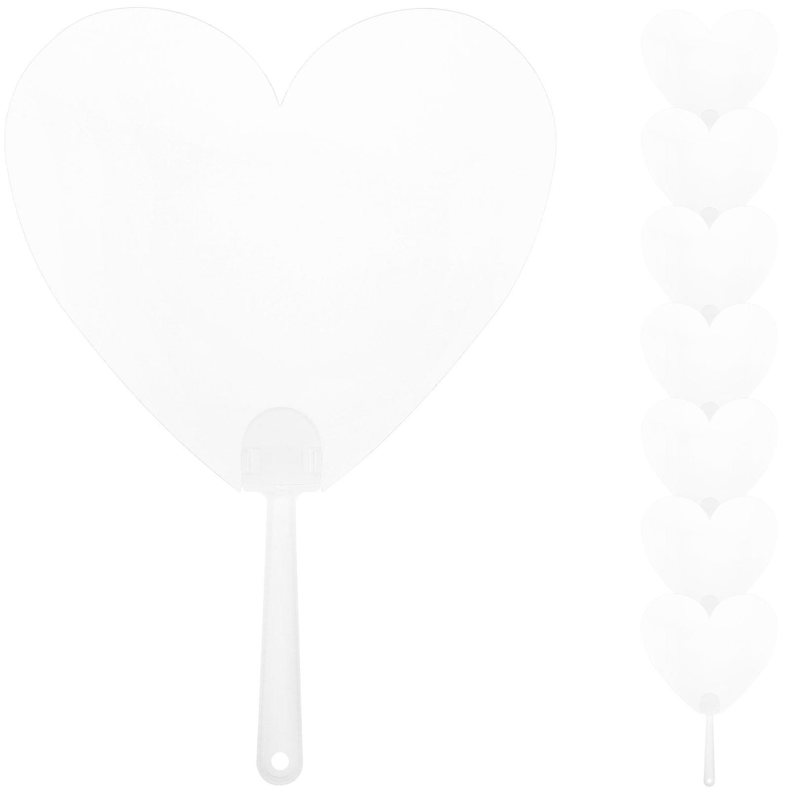 8Pcs κενοί ανεμιστήρες DIY ανεμιστήρες ζωγραφικής διαφανείς ανεμιστήρες DIY παιδιά κενοί ανεμιστήρες ζωγραφικής PVC γκράφιτι ανεμιστήρες