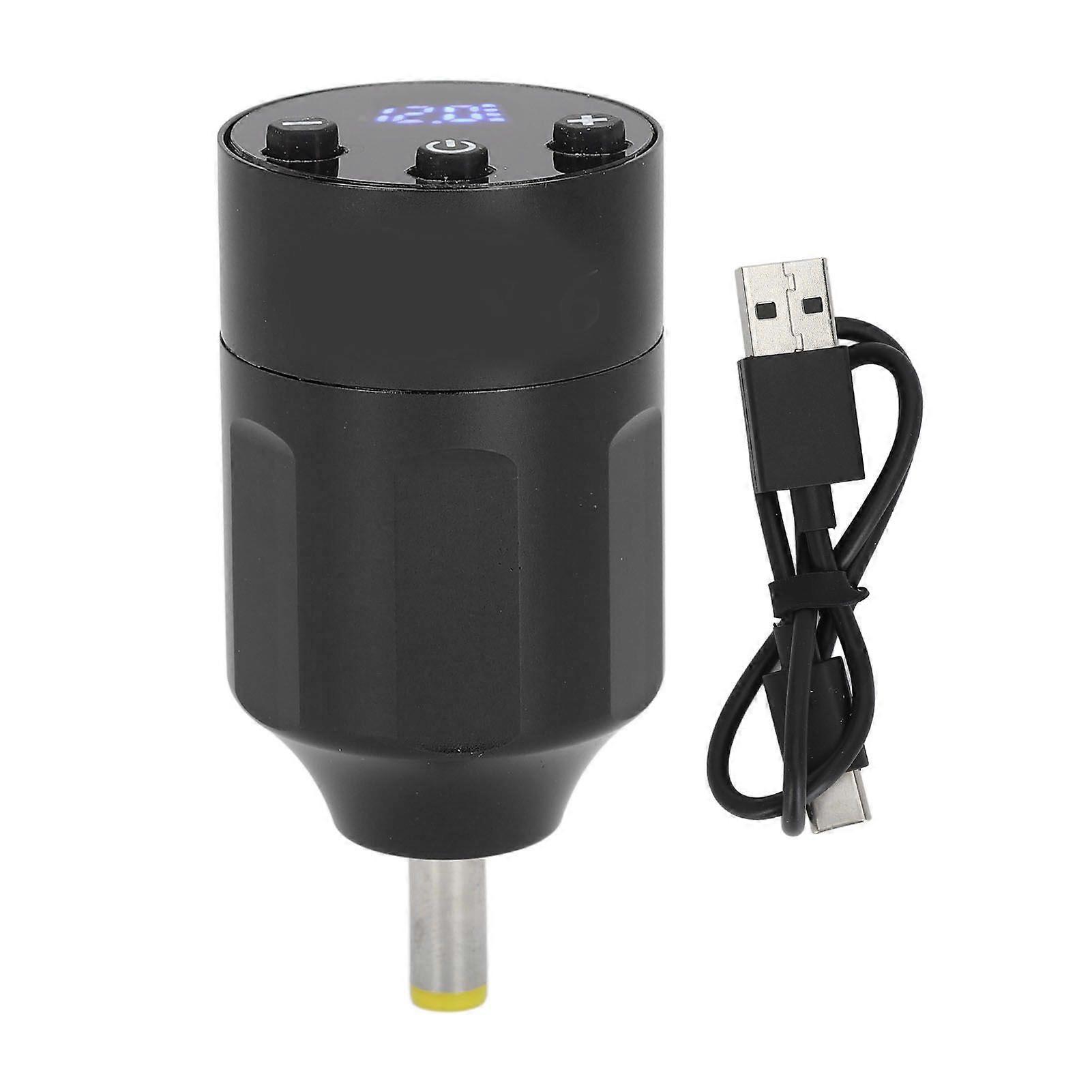 2025 Latest Model Wireless Tattoo Power Supply DC Interface 1300mAh Capacity L...