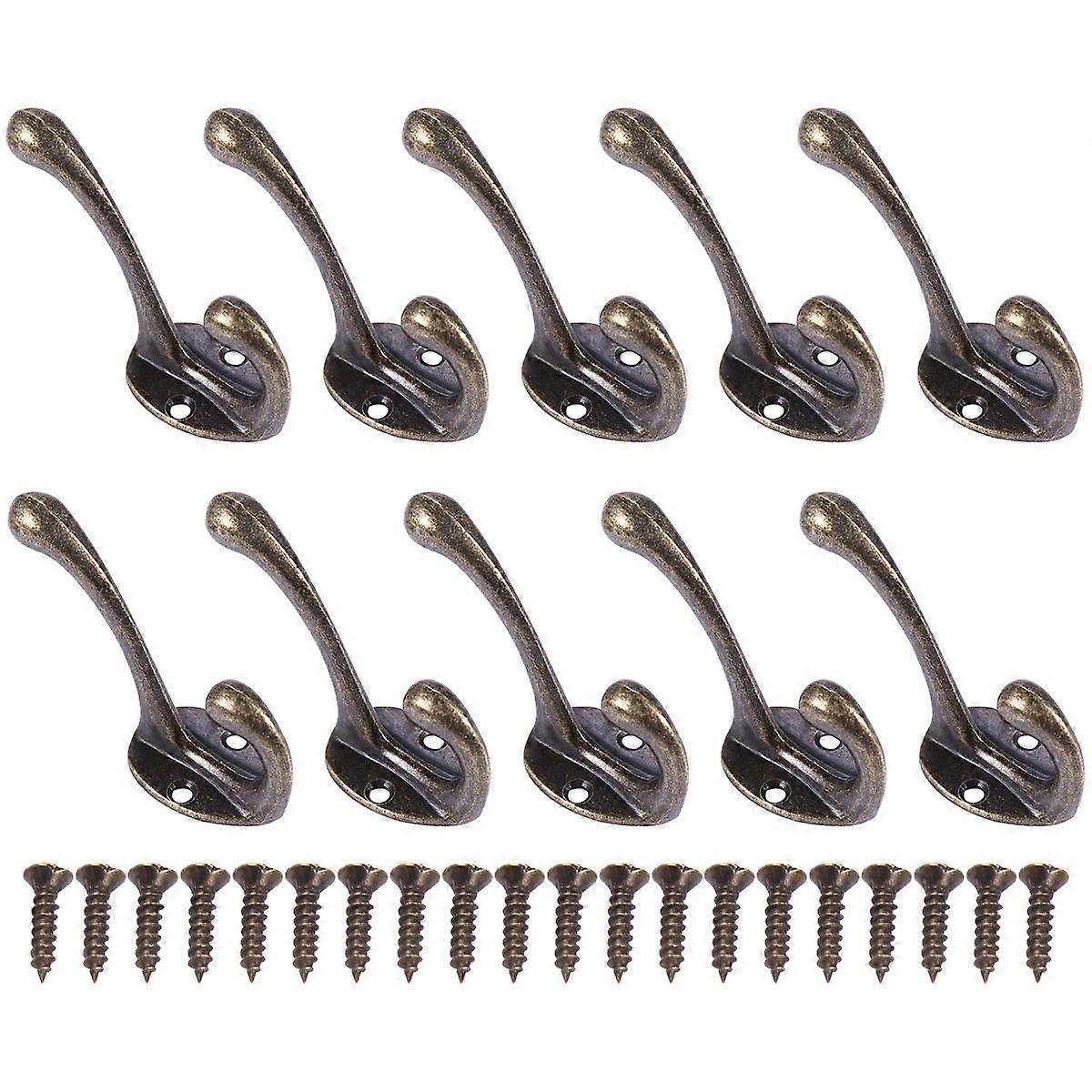 Vintage Hook Hanging Hooks Simple Antique Design 1Set 10Pcs