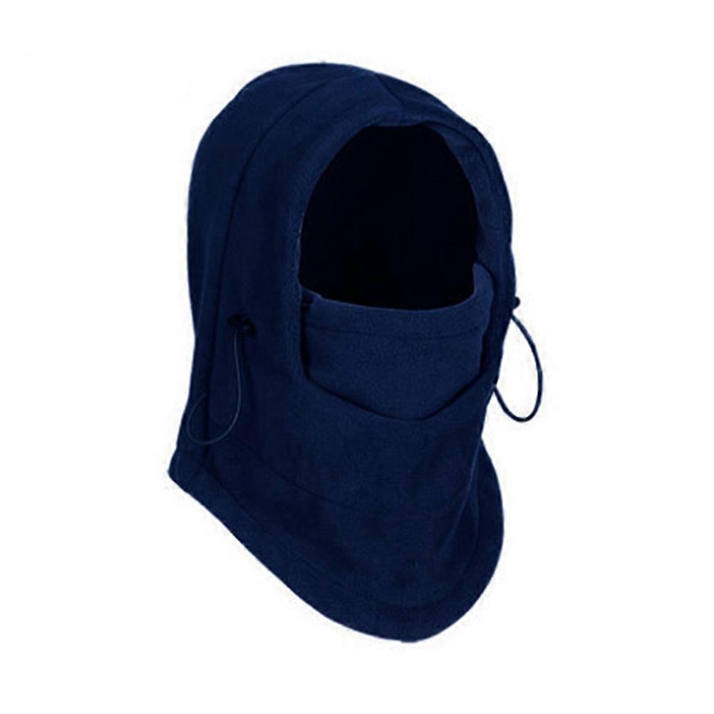 Balaclava Windproof Ski Mask Multipurpose 6 in 1 Thermal Warm Balaclava Hood Navy Blue Polar Fleece Full Face and Neck Coverage 1Pack
