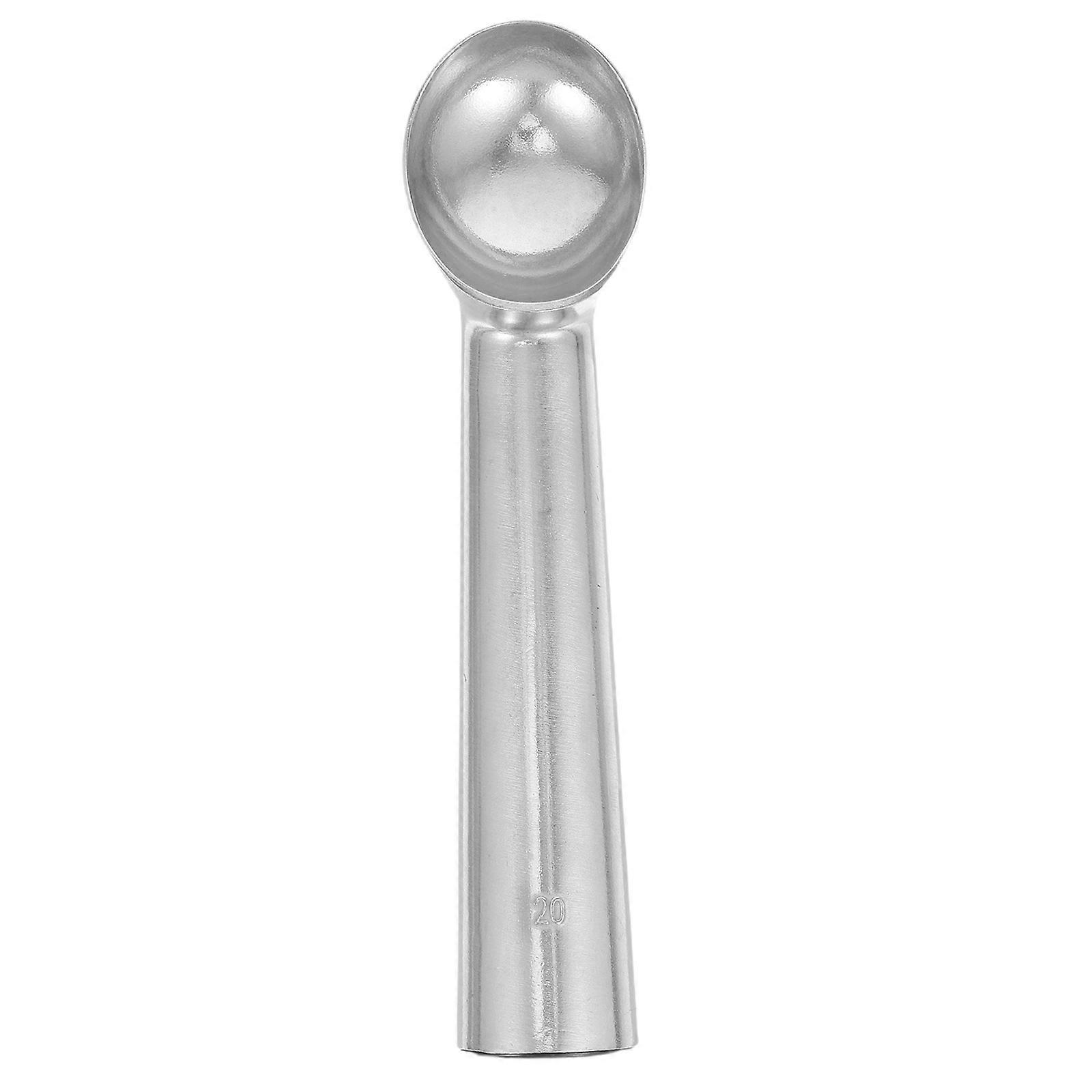 Compact Round Ice Cream Scoop, Non Stick Aluminum Scooper for Gelato, Sorbet & Fruit – Easy Clean, Travel Friendly Design for Picnics & Family