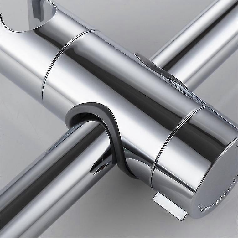 Replaceable hand shower holder, chrome ABS shower head holder, 18-25mm adjustable diameter