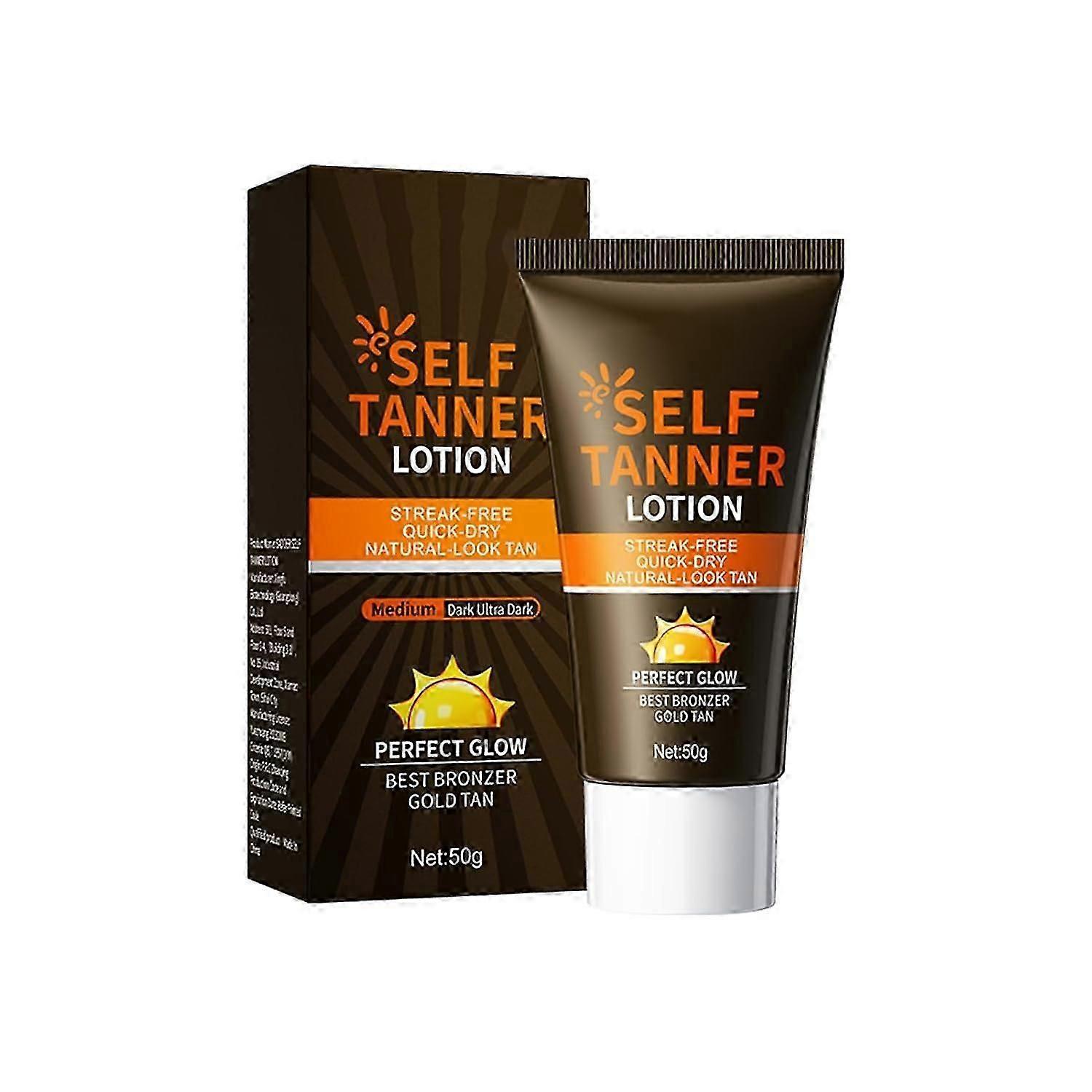 Self Tanning Lotion,Tanning Accelerator Cream, Dark Self Tanning for Face and Body for an Even Soft Tanning Effect