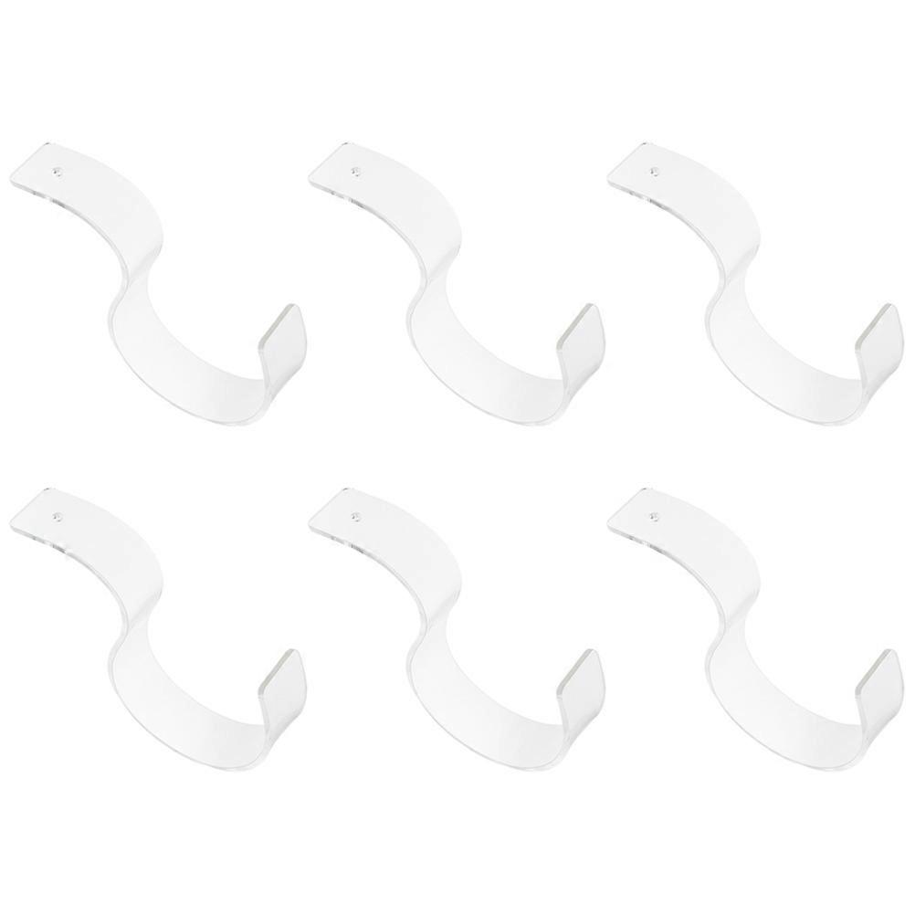 Belt Displaying Stand Acrylic Belt Organizer Clear Home Use 6Pcs