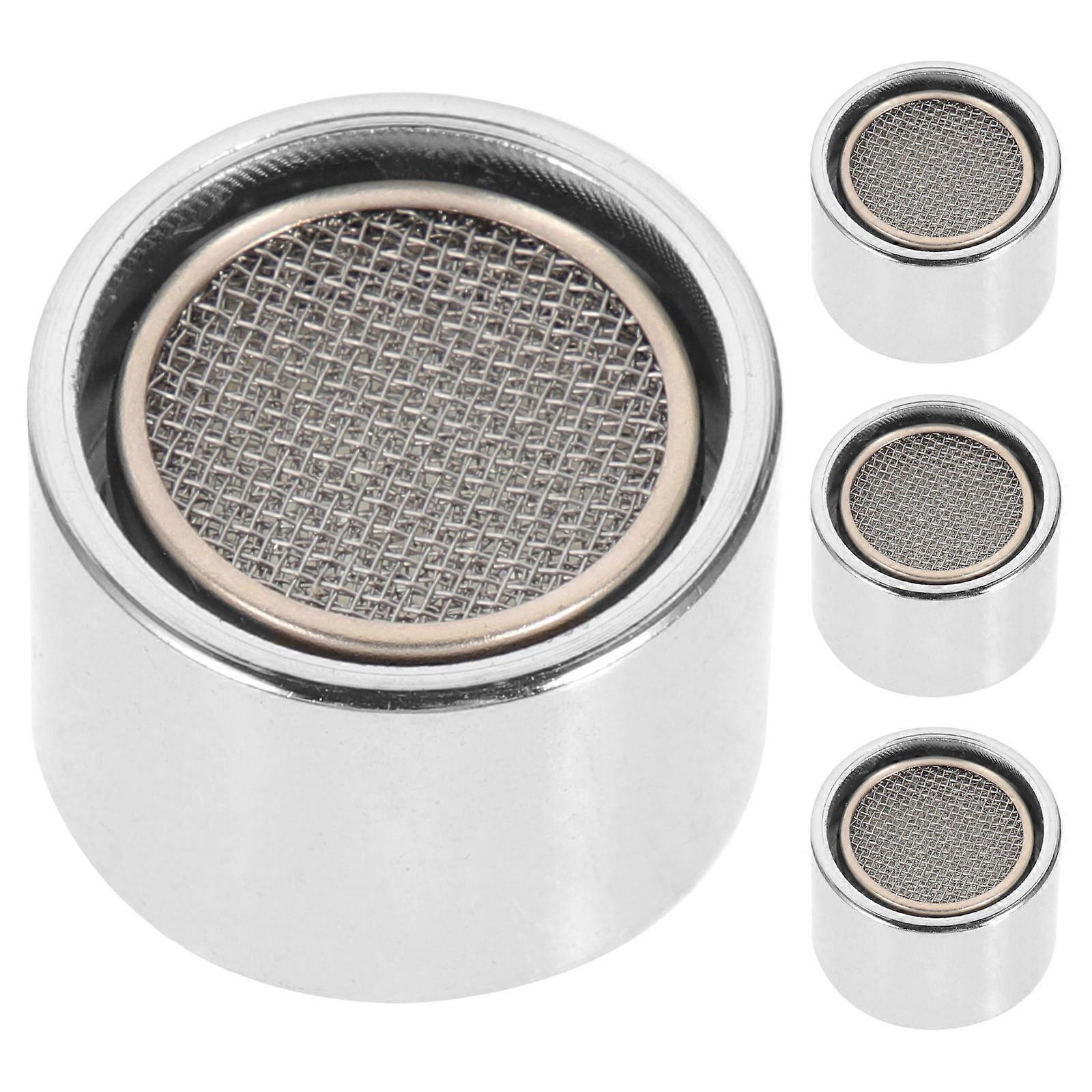 Anti-Splash Tap Aerator Attachment Stainless Steel Faucet Bathroom Use Cylindrical 2.00X2.00X1.40cm Bubble Effect 1 Set