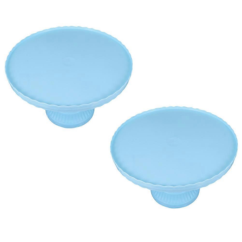 Blue PP Cake Display Stand for Storage Healthy Material Elegant Style 2pcs
