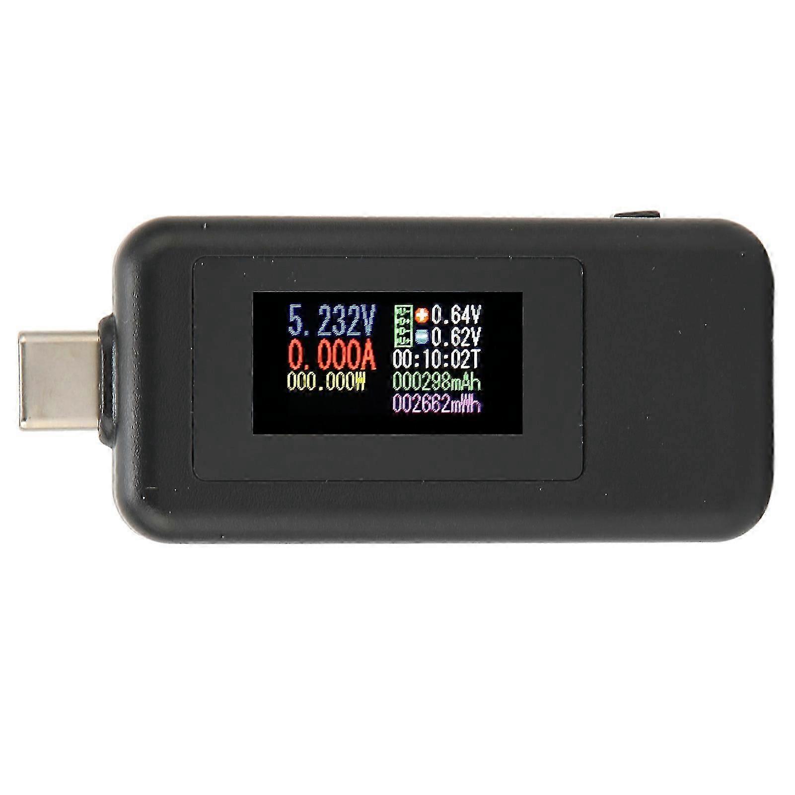 USB Tester Real Time Detection IPS HD Display High Accuracy Power Off Storage USB Voltage Meter