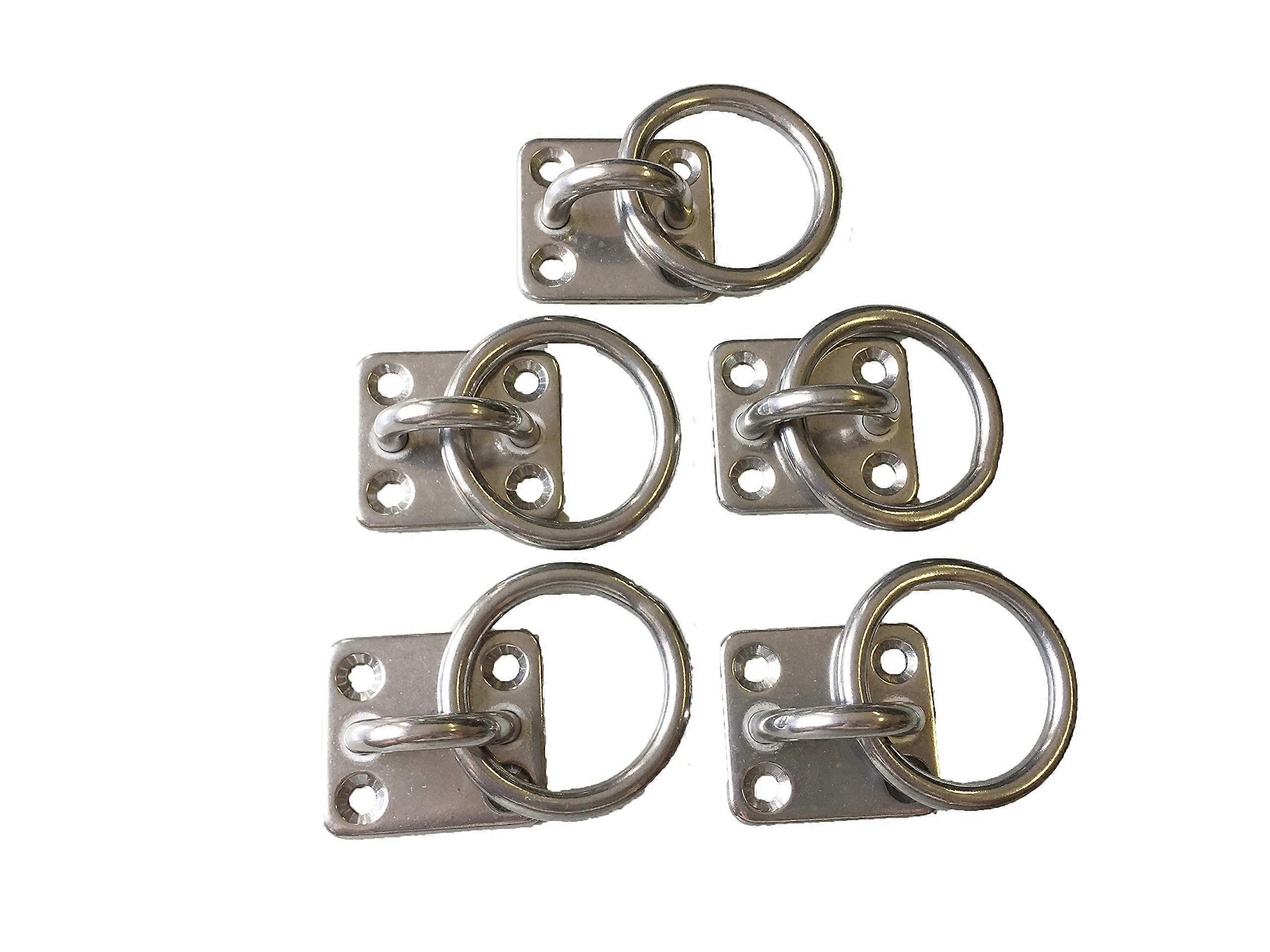 Eye Plate Rectangular With Ring V4A Stainless Steel 35 Mm Pack Of 5 Rust-Proof