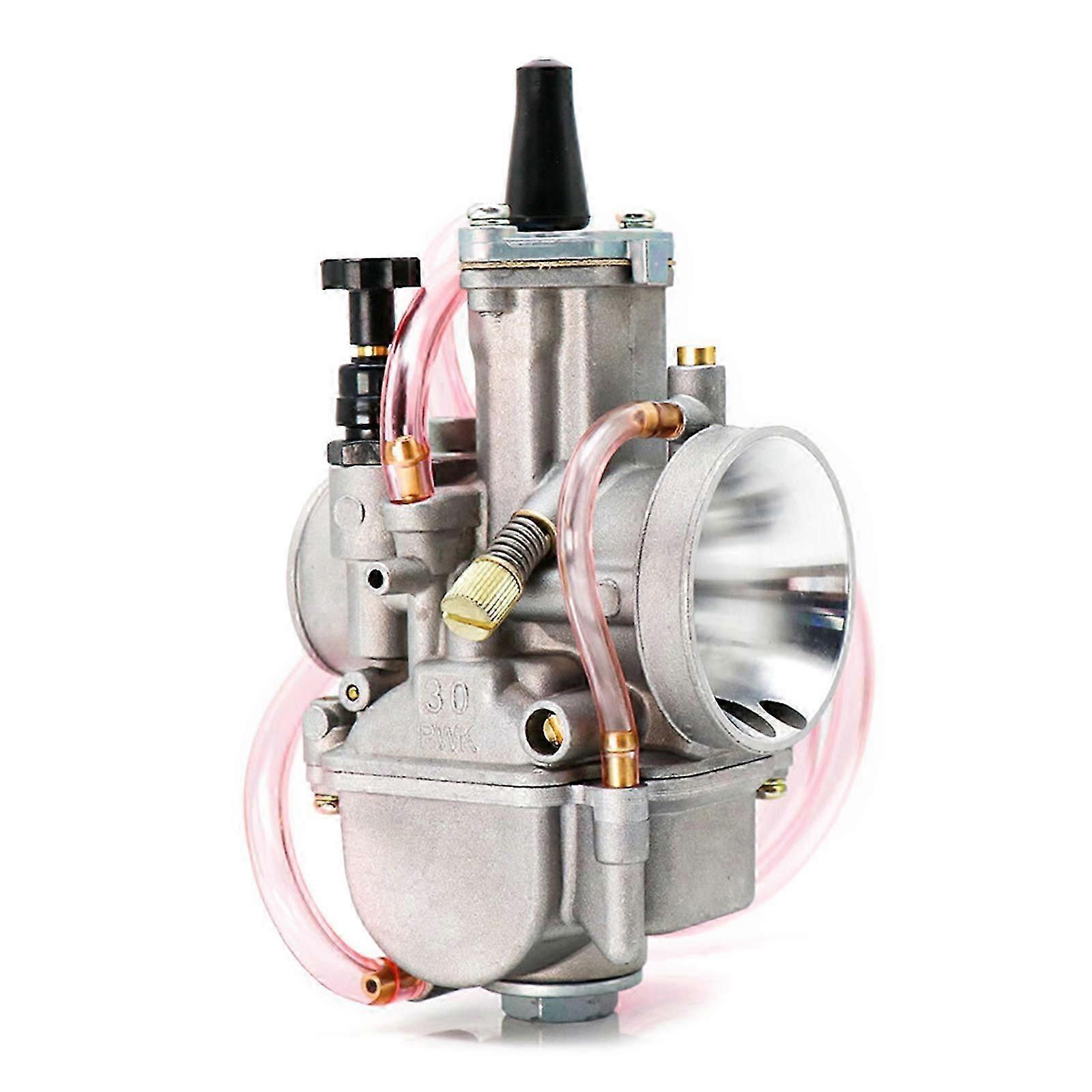 Universal Motorcycle Carburetor Flat Slide Carburetor 21-34mm Jets Adapter PWK Carburetor for Faster Acceleration