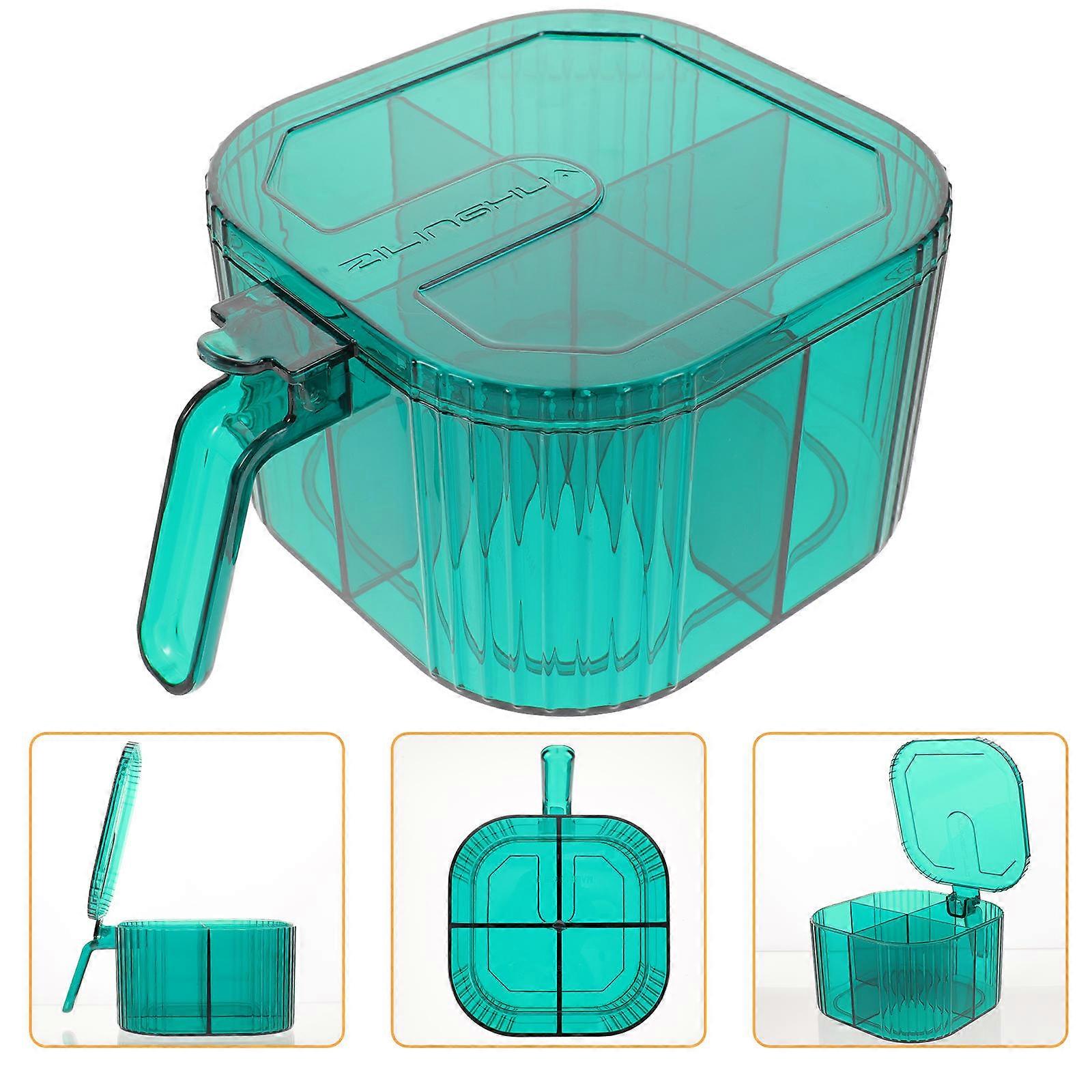 Multifunctional Seasoning Box With Spoon Condiment Organizer For Home Kitchen And Caf茅 1 Set