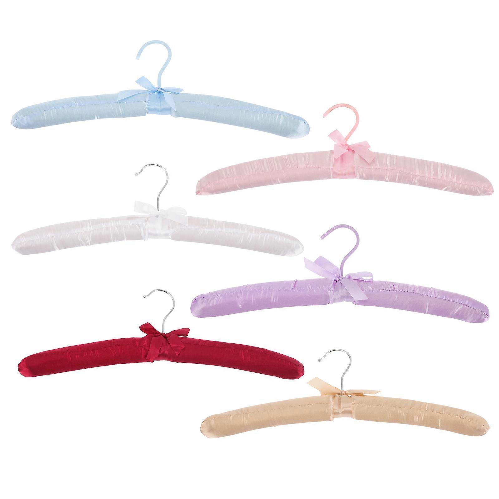 Cloth Padded Hanger Padded Hangers Women Clothes Hangers for Closet Storage Space-Saving 6Pack