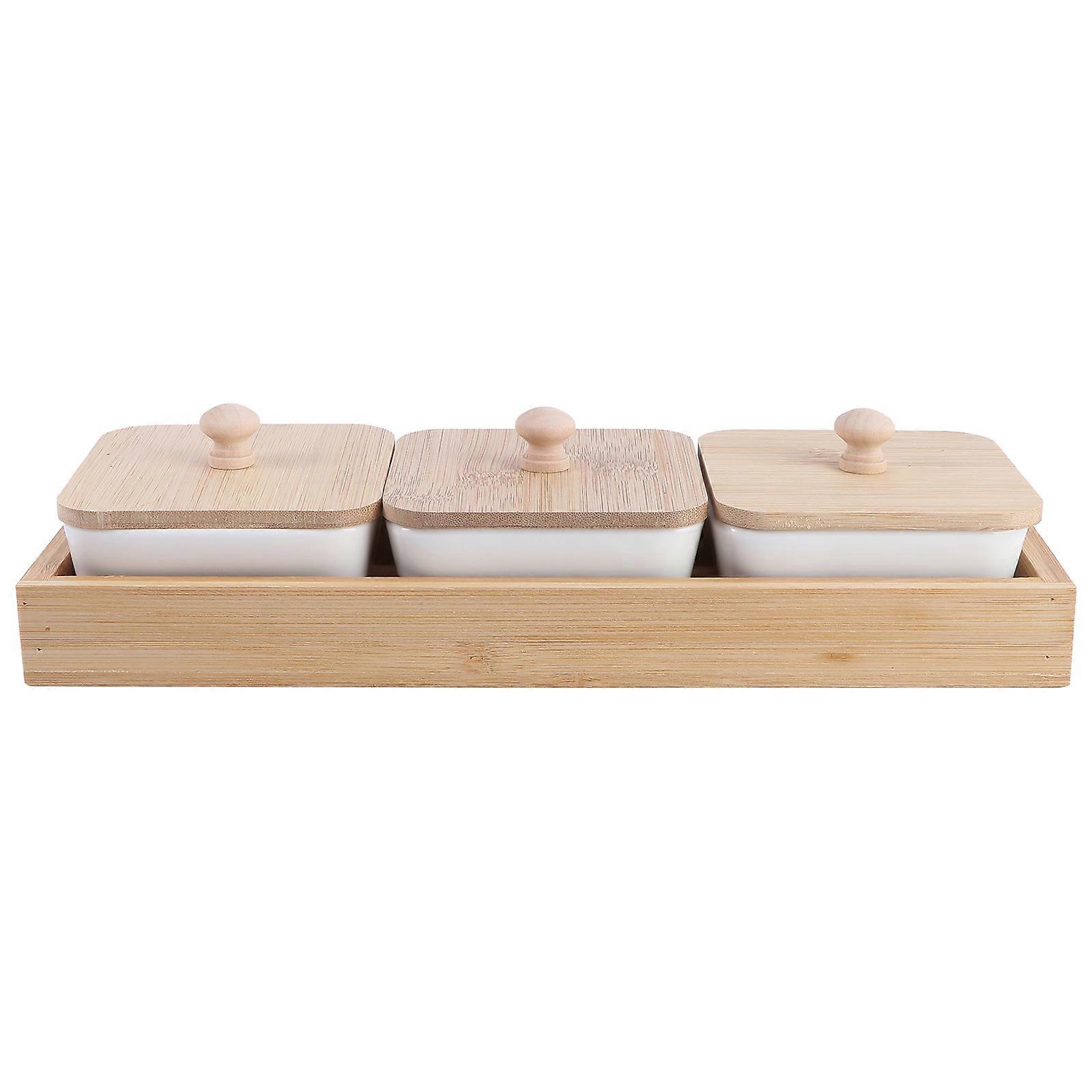 Ceramic Divided Plates For Decorative Use 29.00X10.50X7.00CM Snack Sorting Plate 1 Set