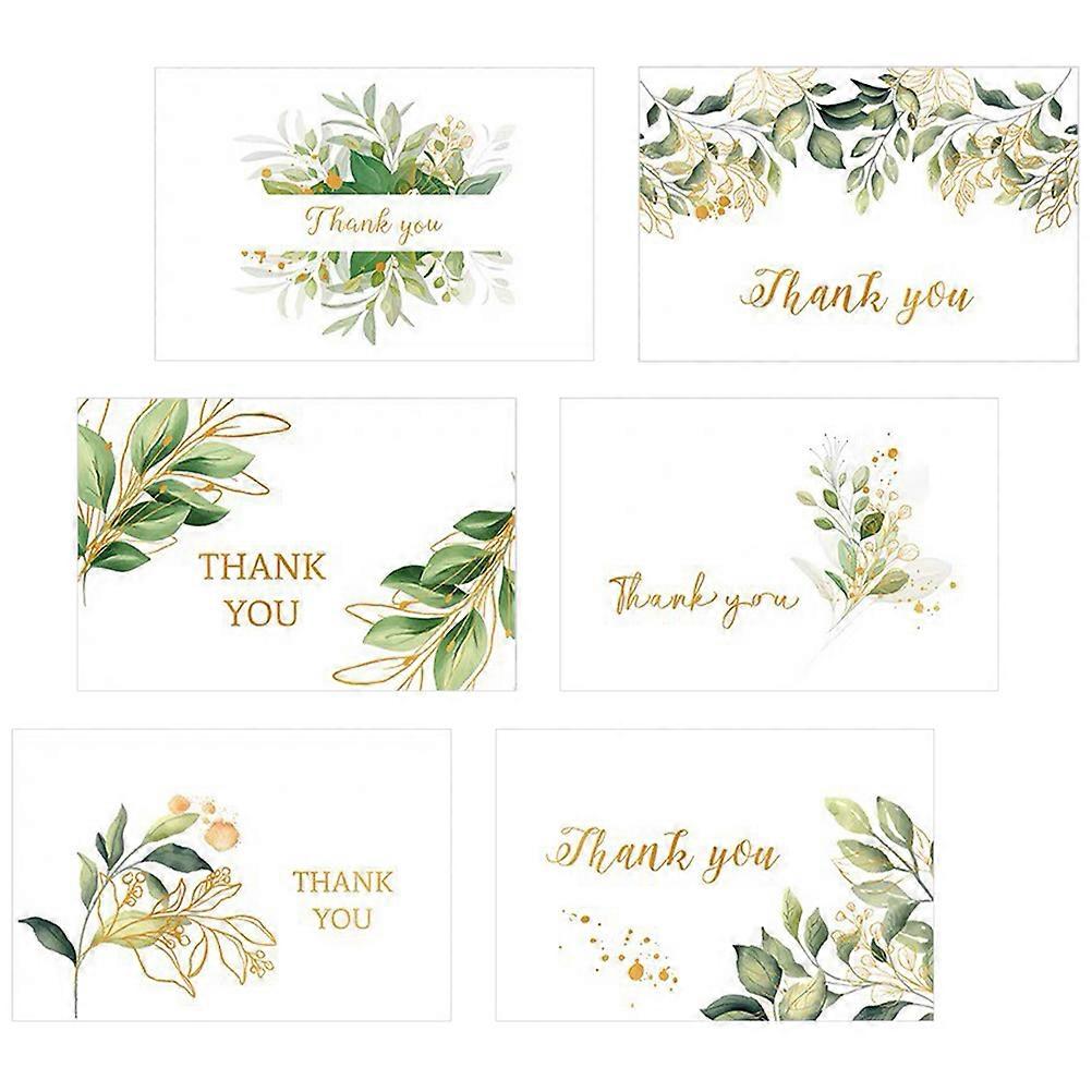 Thank You Cards Multi Function Elegant Coated Paper For Greeting Cards 16X11CM Express Gratitude 6 Sets