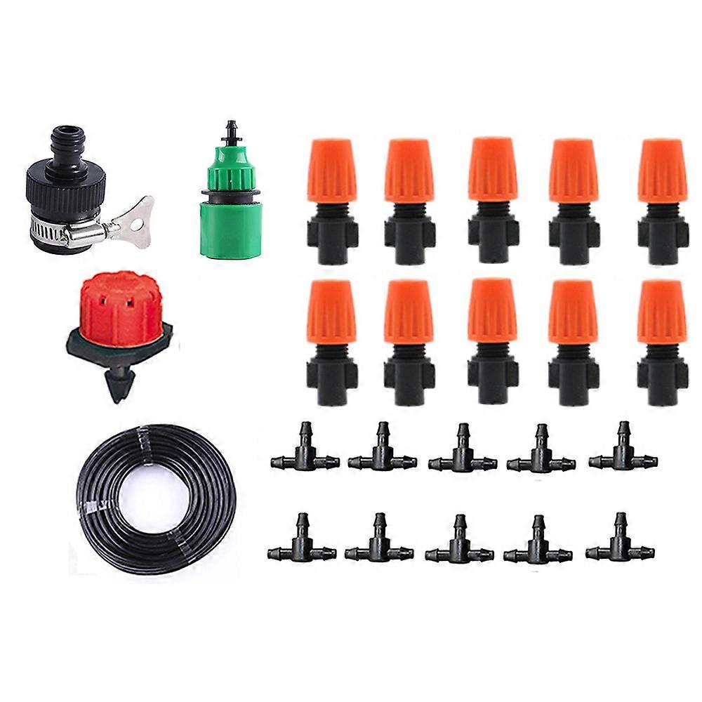 24pcs Garden Drip Irrigation Kit Misting Nozzle Sprinkler Watering System