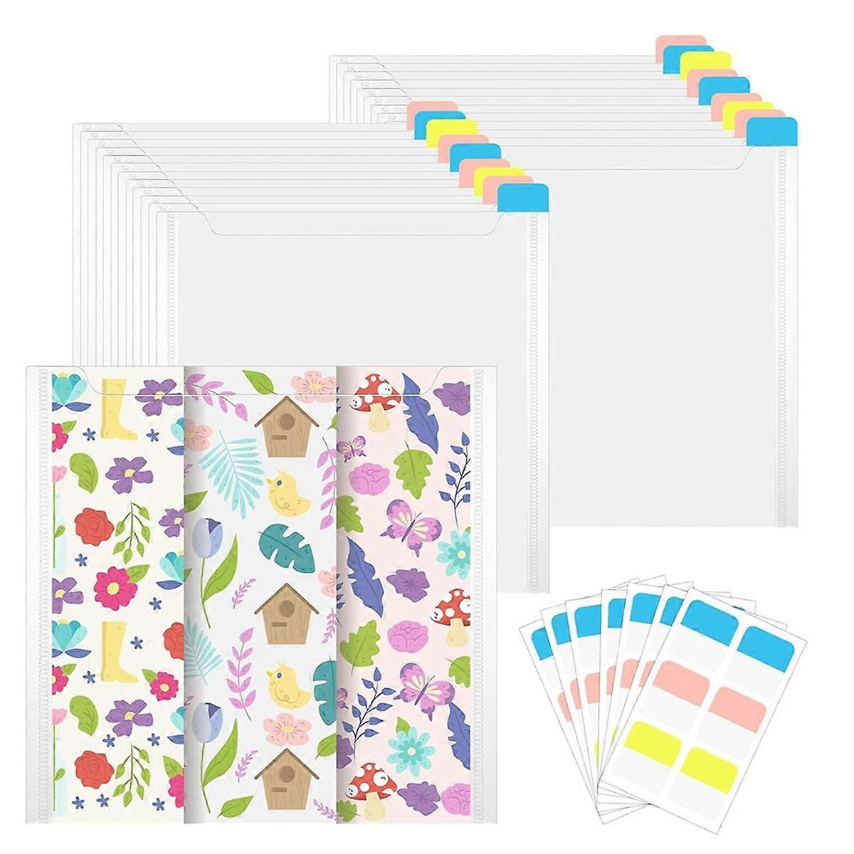 Paper Storage Organizer Clear Plastic Sleeves with 120 Pcs