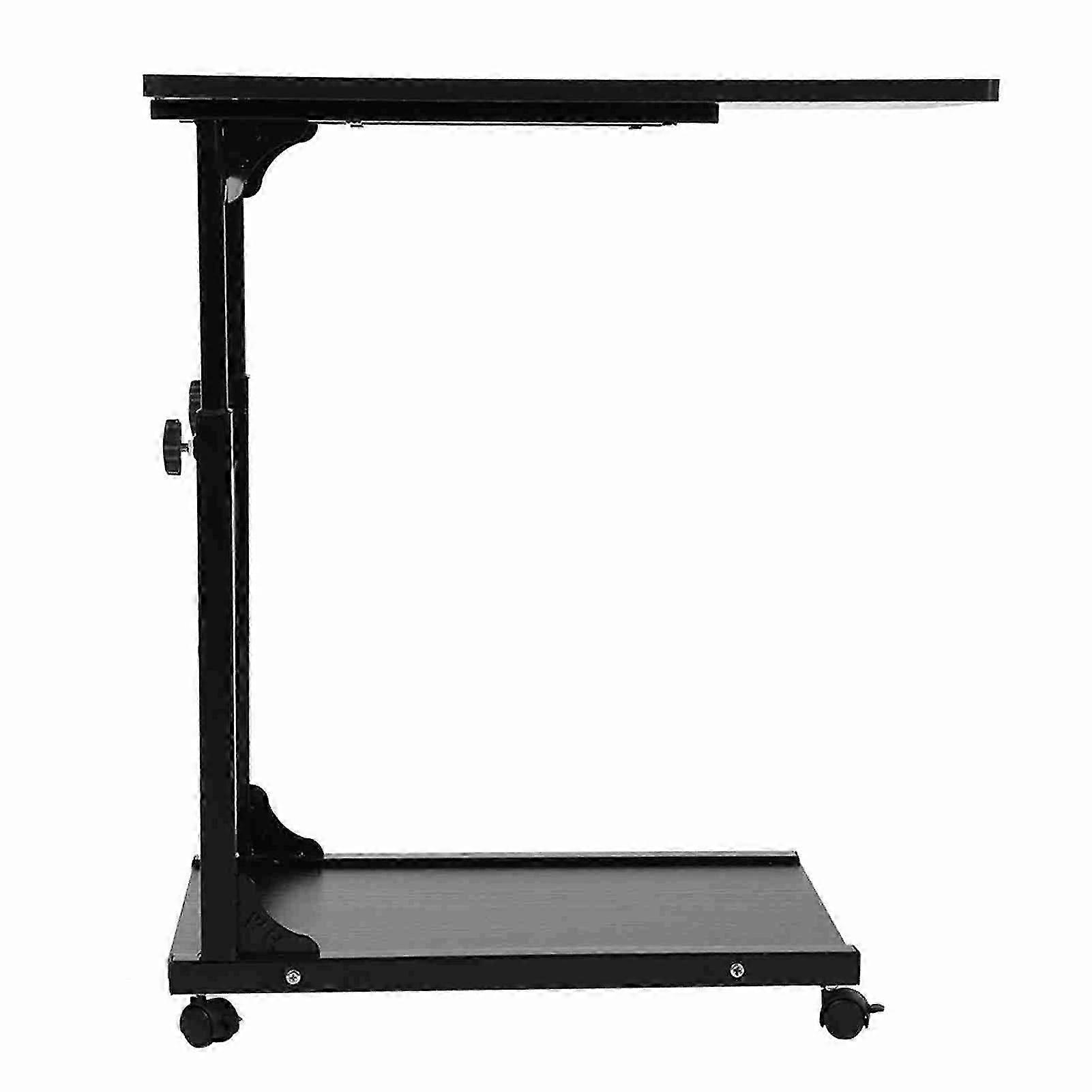 Portable Multifunctional Removable Laptop Desk With Wheels Bed Sofa Books Black
