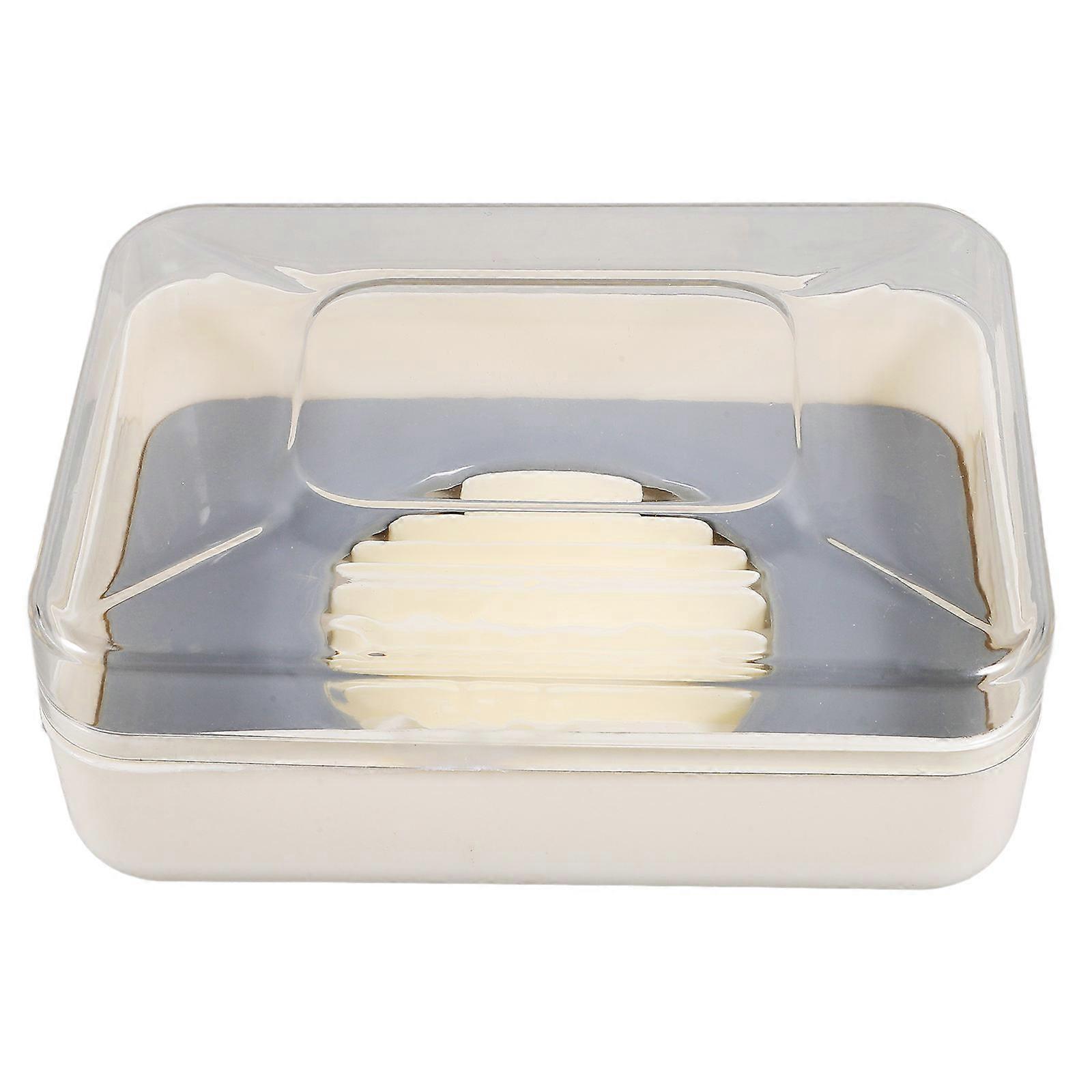 Travel Soap Container Plastic Soap Case Leakproof Dustproof Waterproof Rectangular Shape 1Set