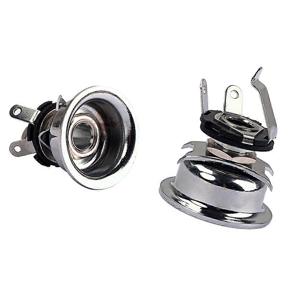 Guitar Connector Jack Socket Guitar Parts For Musicians Instrument Repairers Silver 6.35mm Output Jack 1Set