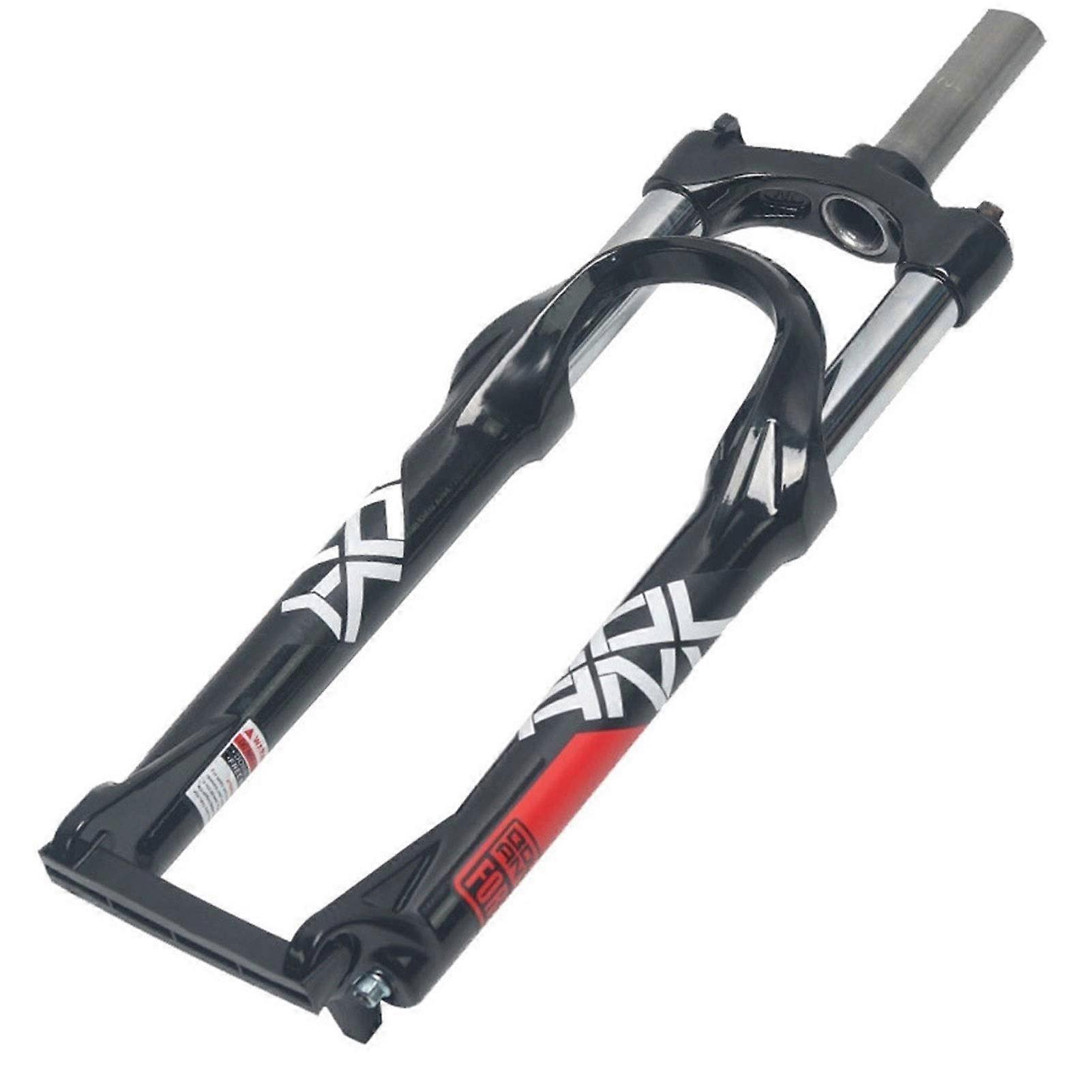 24inch mechanical fork, mountain bike front suspension fork with steerer tube, suspension, bicycle accessories (Color: Red, Size: 24 Inch)
