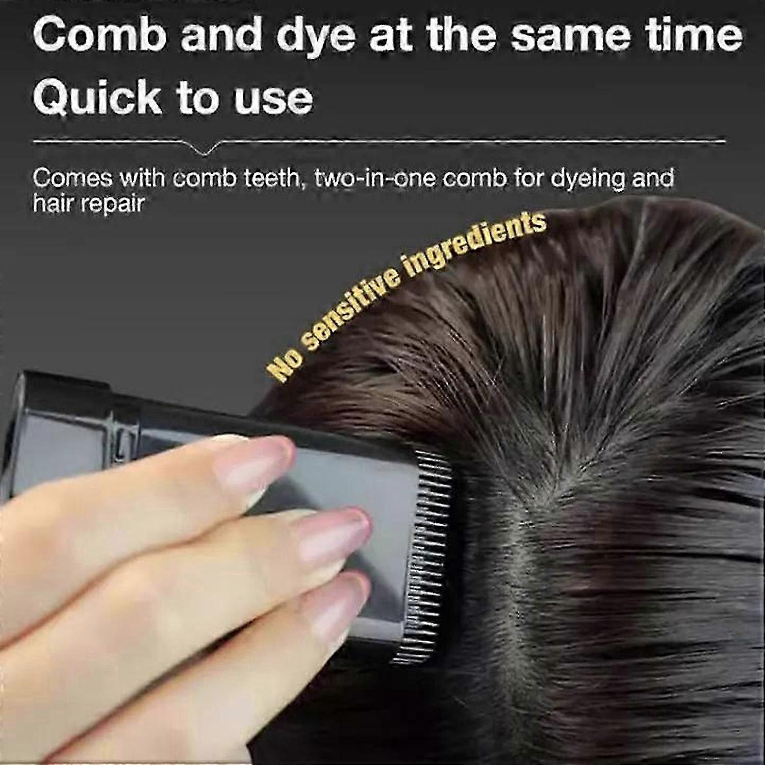 Tinte para el cabello con peine resistente al agua: resistente al sudor y fácil aplicación para un color duradero