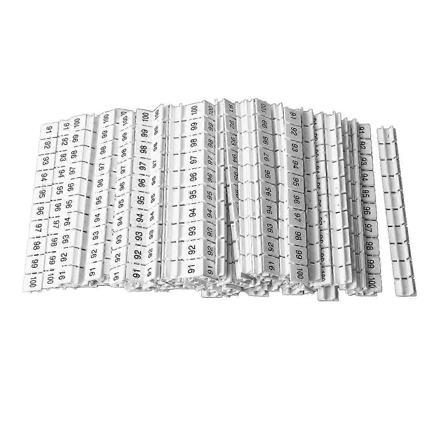 100Pcs Terminal Block Marking Label 91100 Nylon Easy Cutting Tag Marker Bar Strip for UK10N
