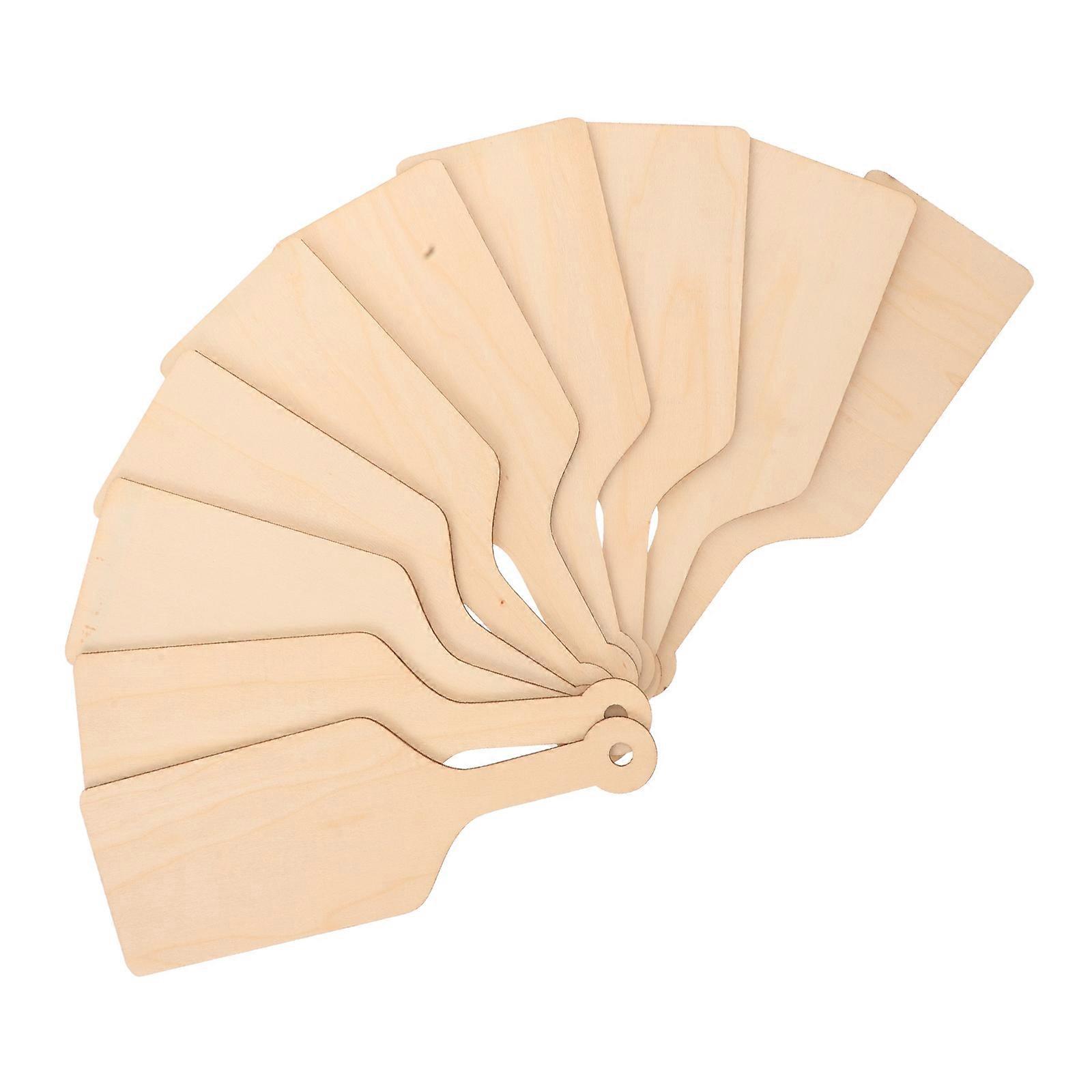 10pcs Mini Wooden Craft Boards with Hanging Small Smooth Surface for DIY Painting, Kitchen Safety Education & Creative Projects – Ideal for Party