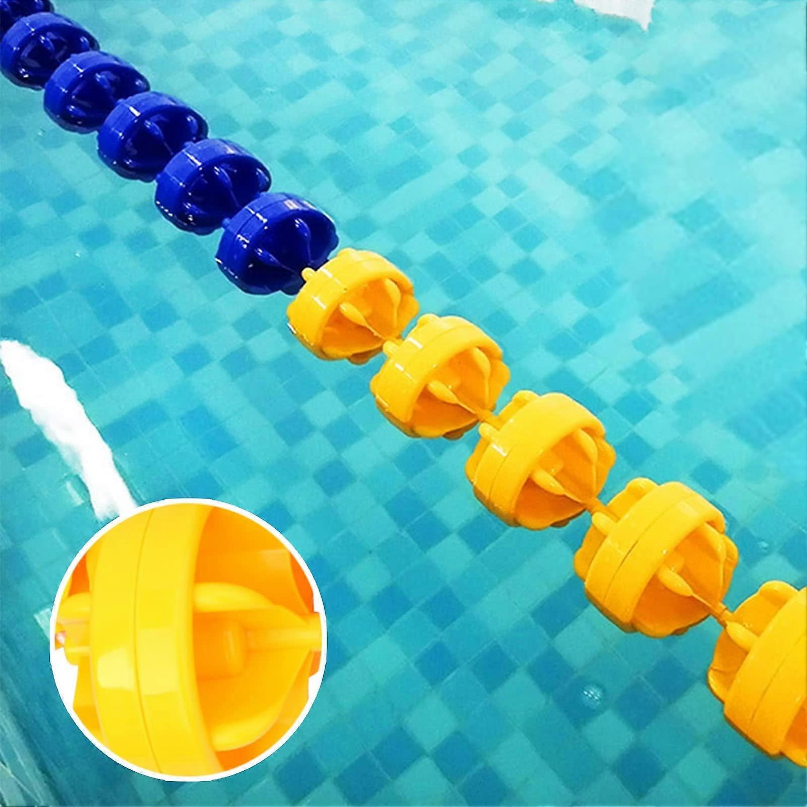 Safety Pool Lane Divider with 2 Hooks, Swimming Lane Rope with Floats, AntiUV Buoy Rope (Nylon, L10m/32.8ft)