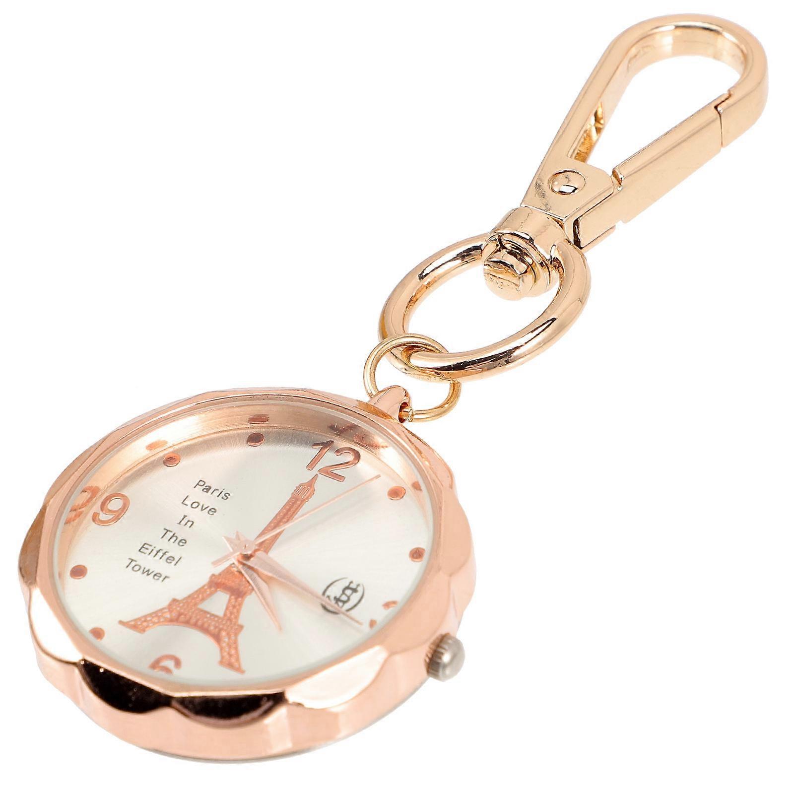 Luminous Nurse Pocket Watch with Arabic Numerals, Durable Alloy Multi Function Key Chain for Everyday Use and Stylish Accessory