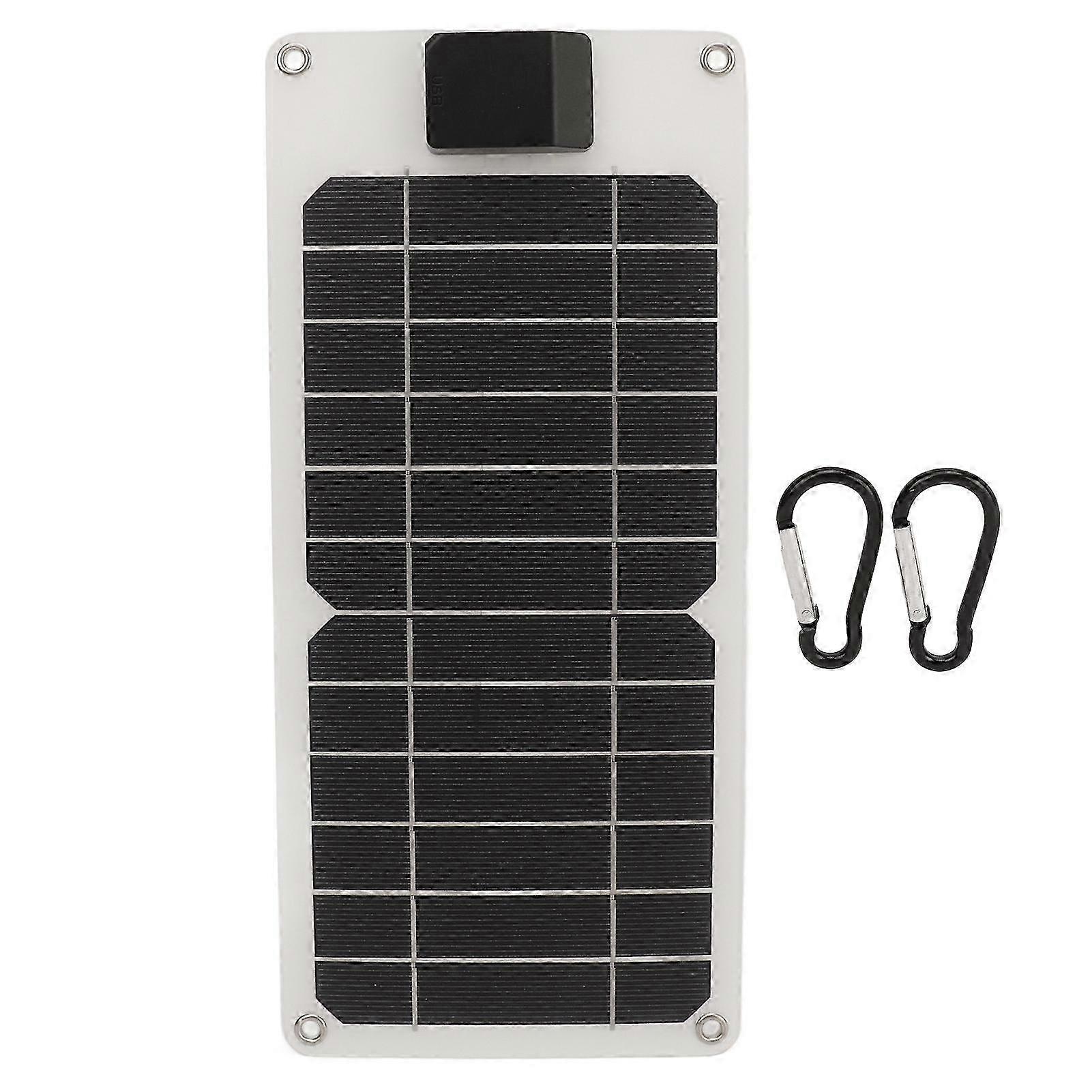 8W 5V USB Output Waterproof Shock Resistant Monocrystalline Solar Panel Kit for Vehicle and Outdoor Use