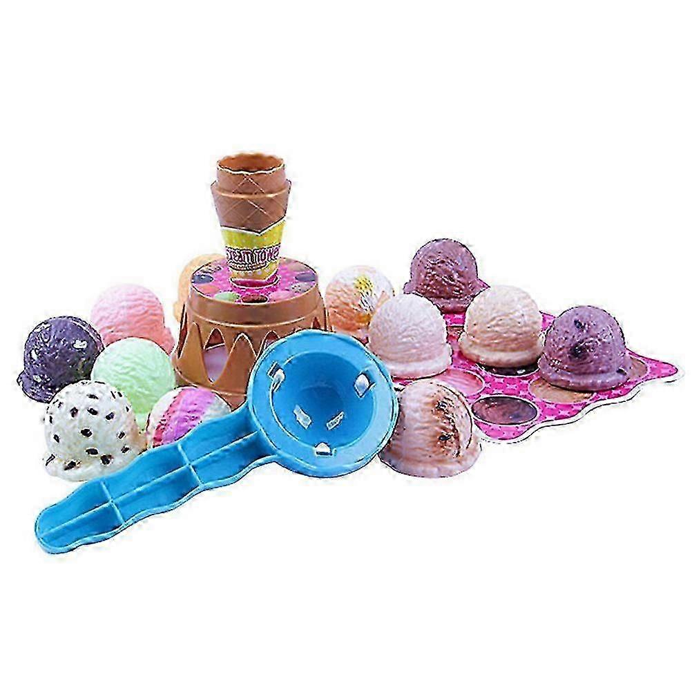 Ice Toy with Shovel Ice Cream Cake Chocolate Cone Shovel Kids Playing Toy Set Gift