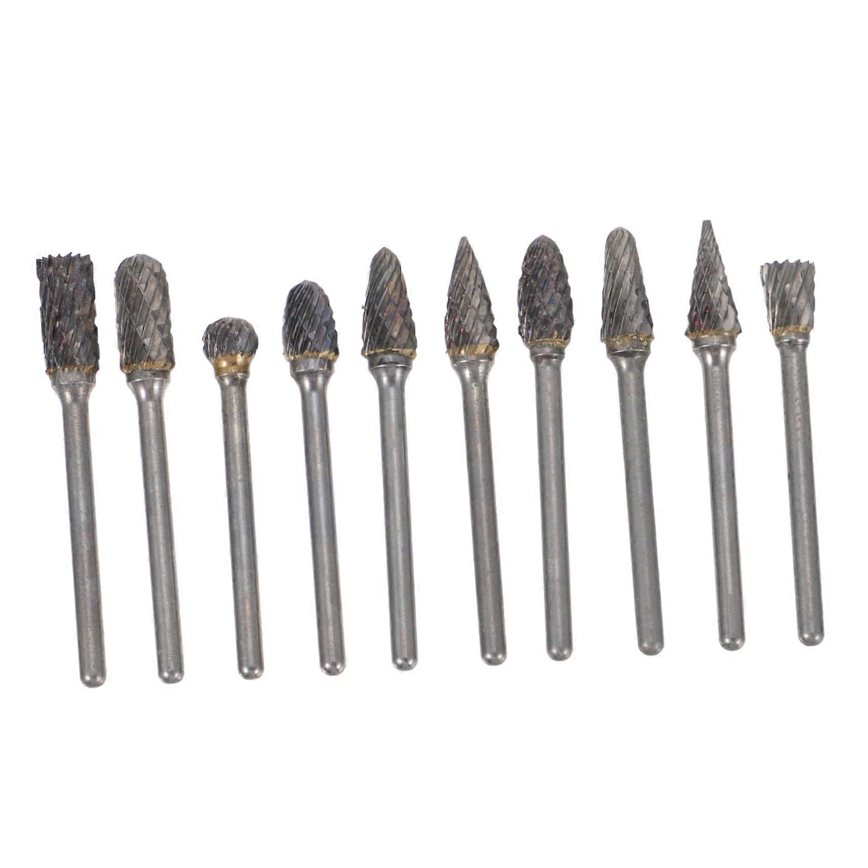10-Piece SDS Plus Drill Bit Set for Rotary Hammer, Tungsten Steel Concrete Grinding, Car Polishing, and Sharpener Accessories