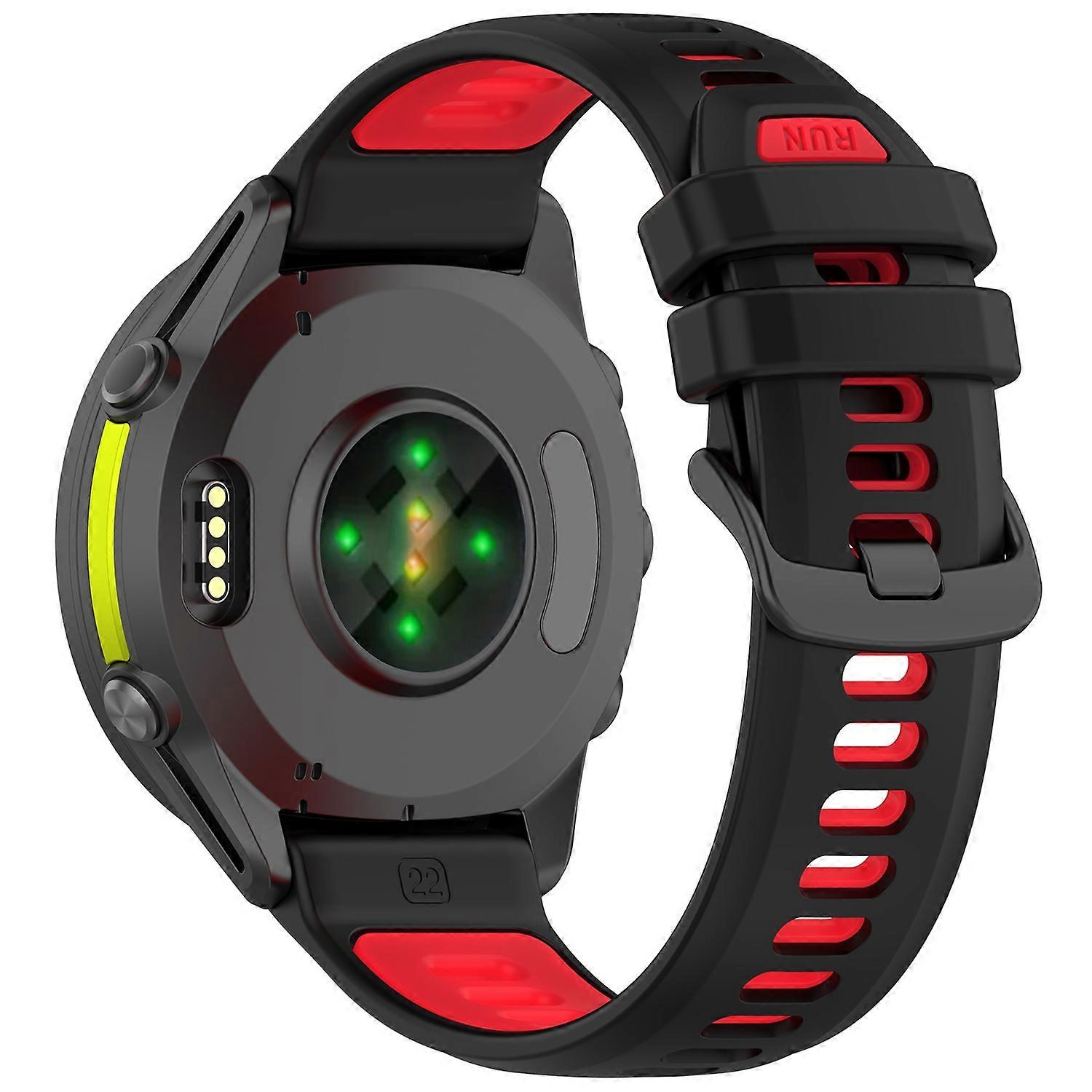 22mm Replacement Strap for Garmin Forerunner 970/570 47mm/265 Silicone Watch Band Multiple Hole Desi