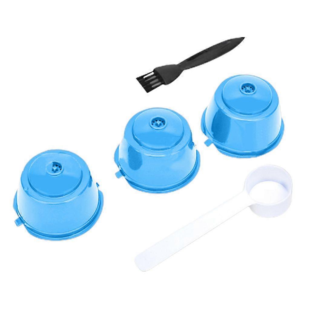 5pcs/set coffee capsule cup reusable refillable with scoop brush